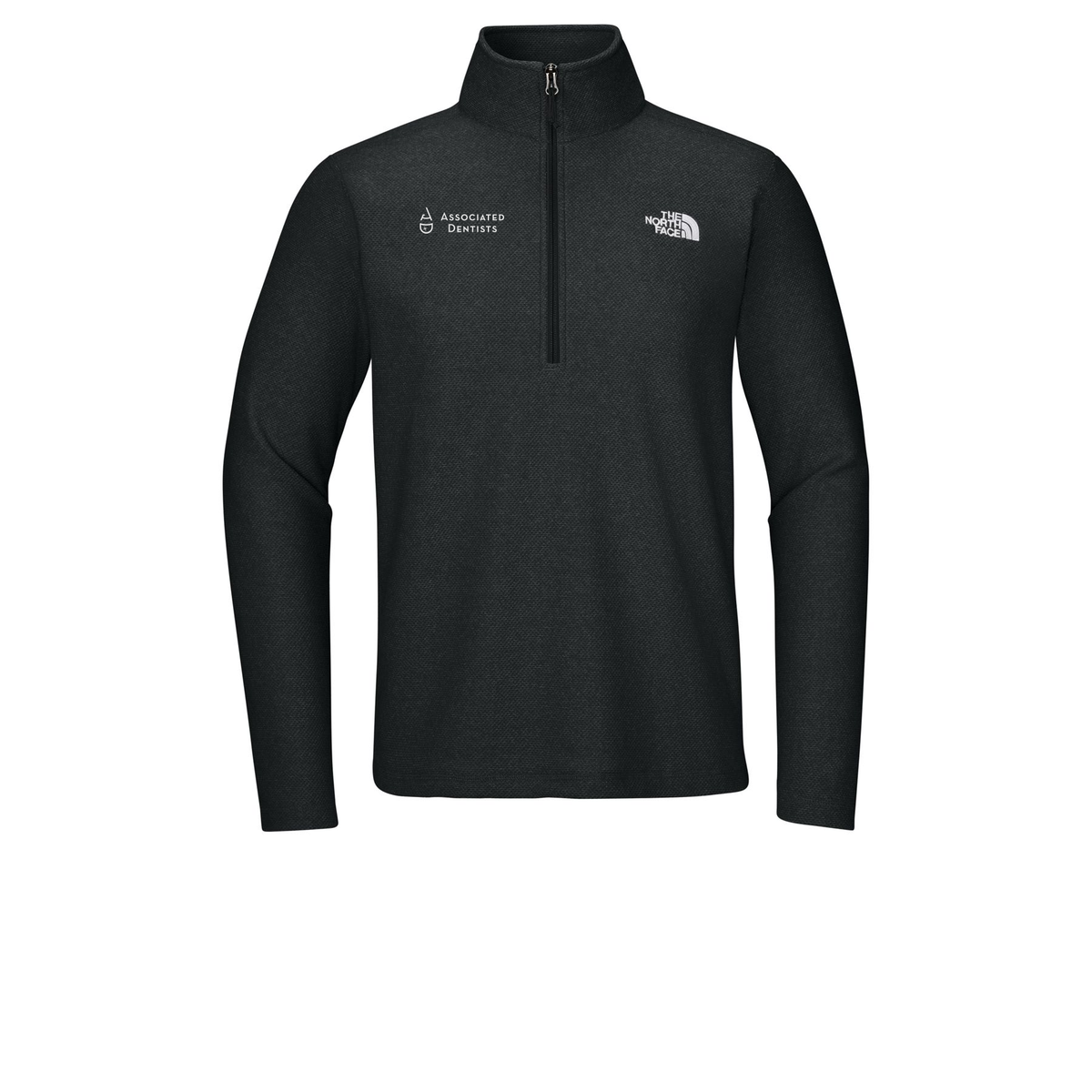associated-dentists-the-north-face-textured-pine-grove-12-zip-embroidery-rightchest-NF0A8JF6-tnfblackheather-flat-front