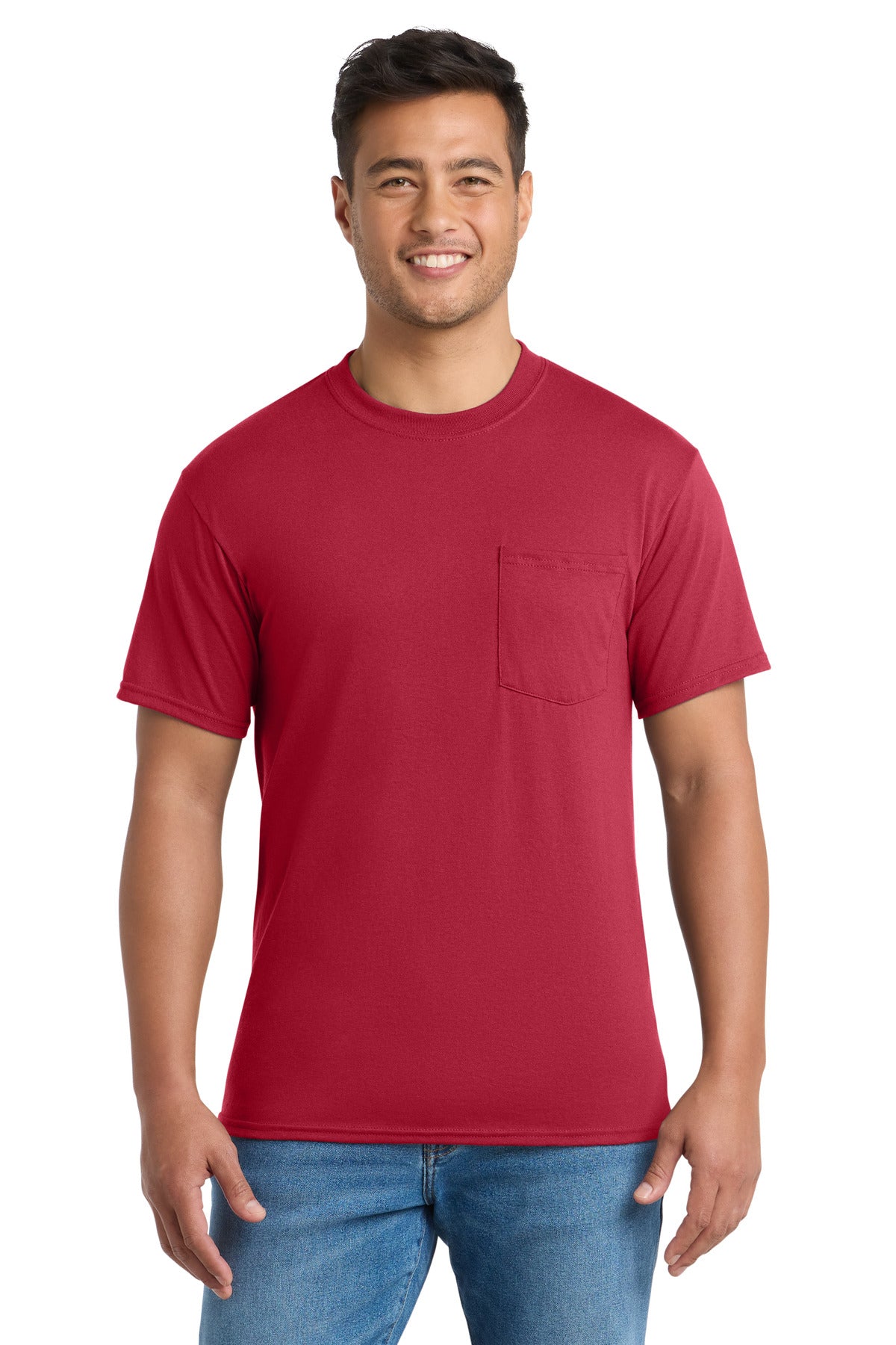 Port & Co® Core Blend Pocket Tee. PC55P