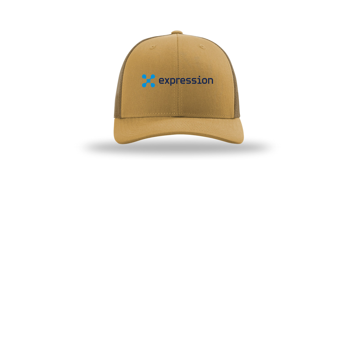 expr-richardson-trucker-cap-embroidery-capfront-R112-ambergold-flat-front