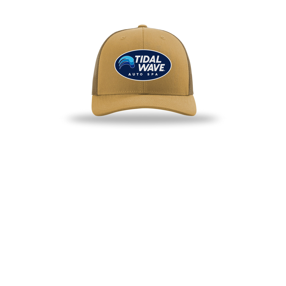 tidalwaveautospa-richardson-trucker-cap-embroidery-capfront-R112-ambergold-flat-front