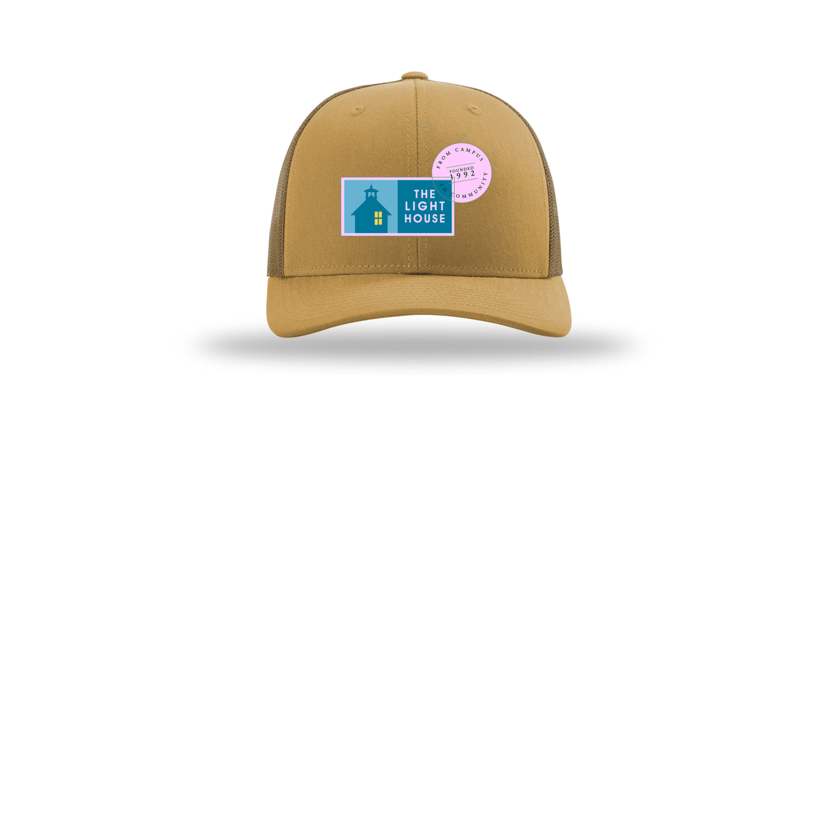 lhcampus-richardson-trucker-cap-embroidery-capfront-R112-ambergold-flat-front