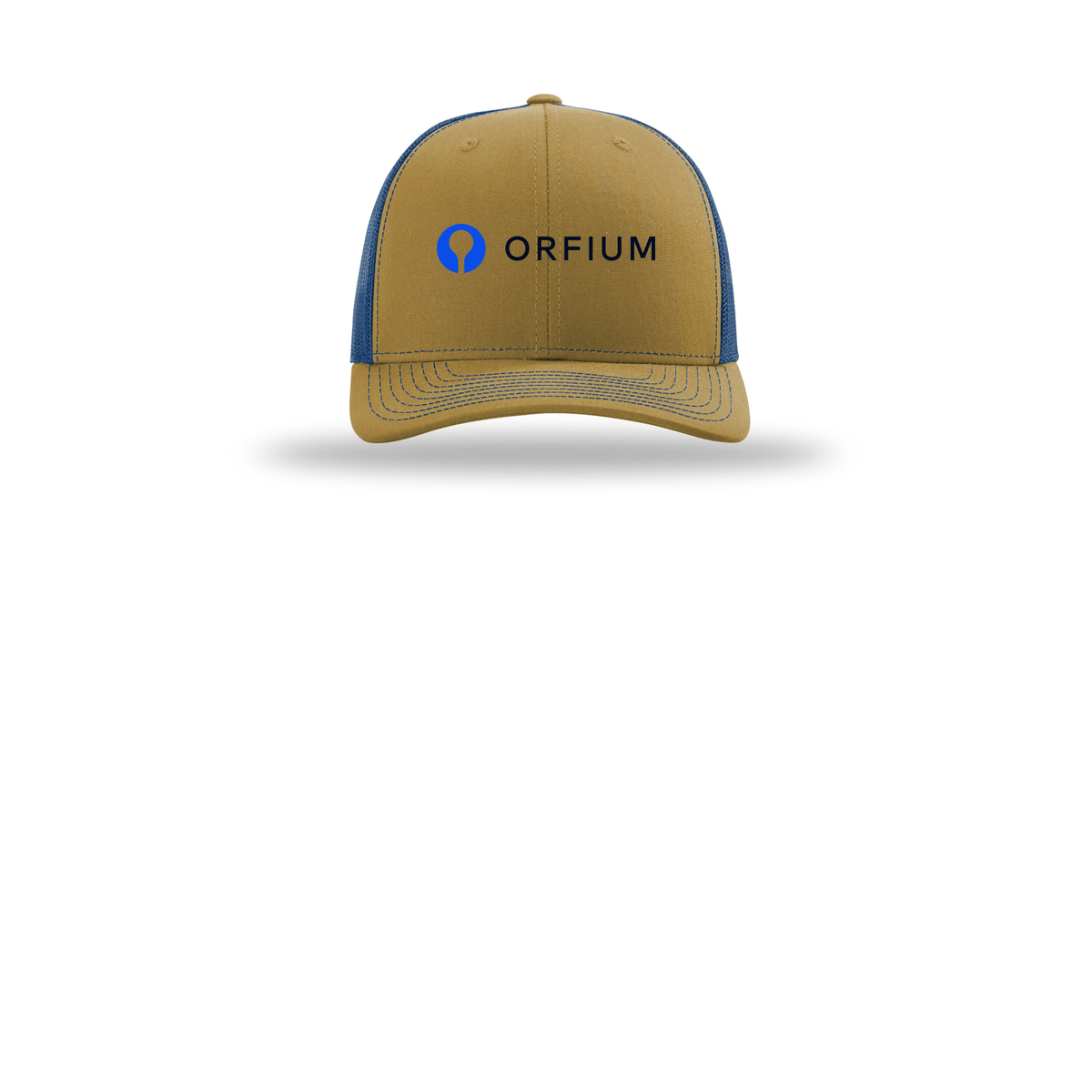 orfium-richardson-trucker-cap-embroidery-capfront-R112-biscuittrueblue-flat-front
