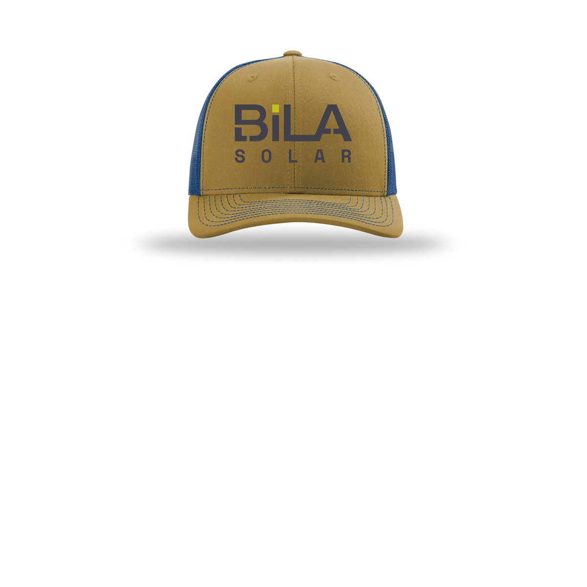 bilasolar-richardson-trucker-cap-embroidery-capfront-R112-biscuittrueblue-flat-front