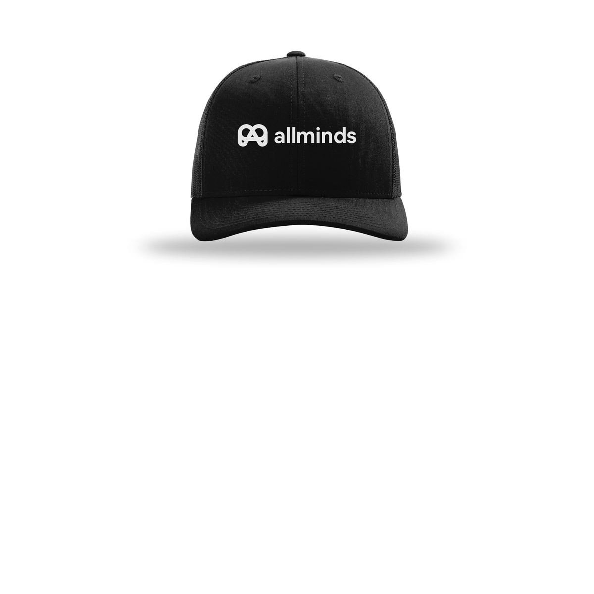 getallminds-richardson-trucker-cap-embroidery-capfront-R112-black-flat-front