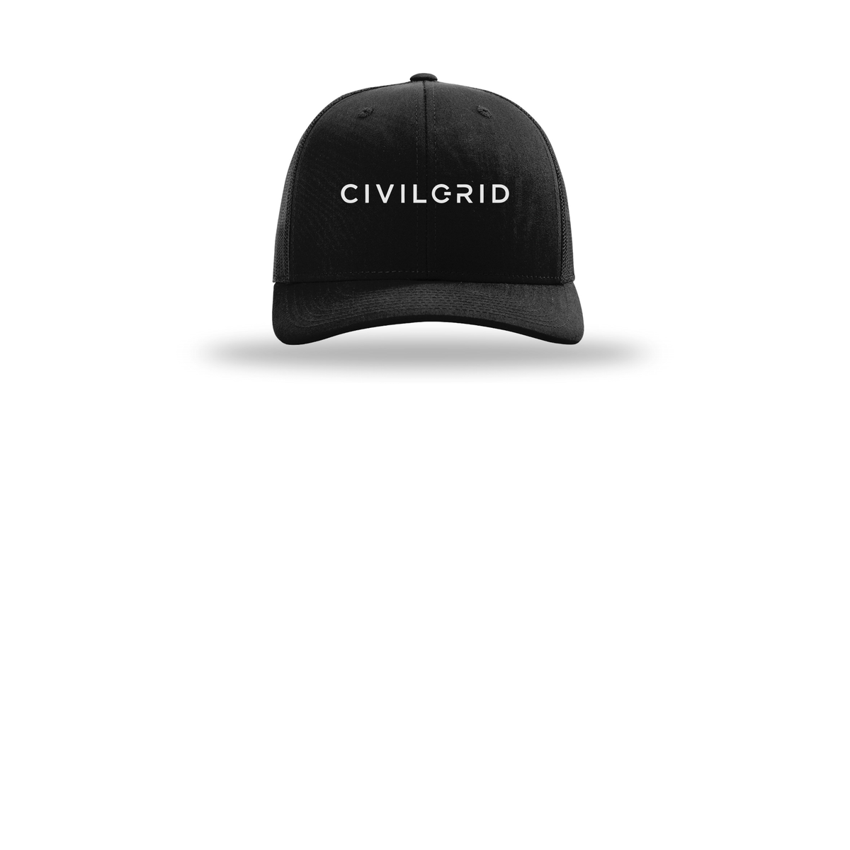 civilgrid-richardson-trucker-cap-embroidery-capfront-R112-black-flat-front