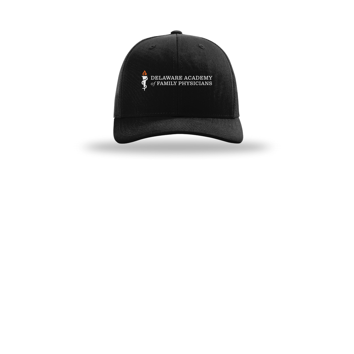 delfamdoc-richardson-trucker-cap-embroidery-capfront-R112-black-flat-front
