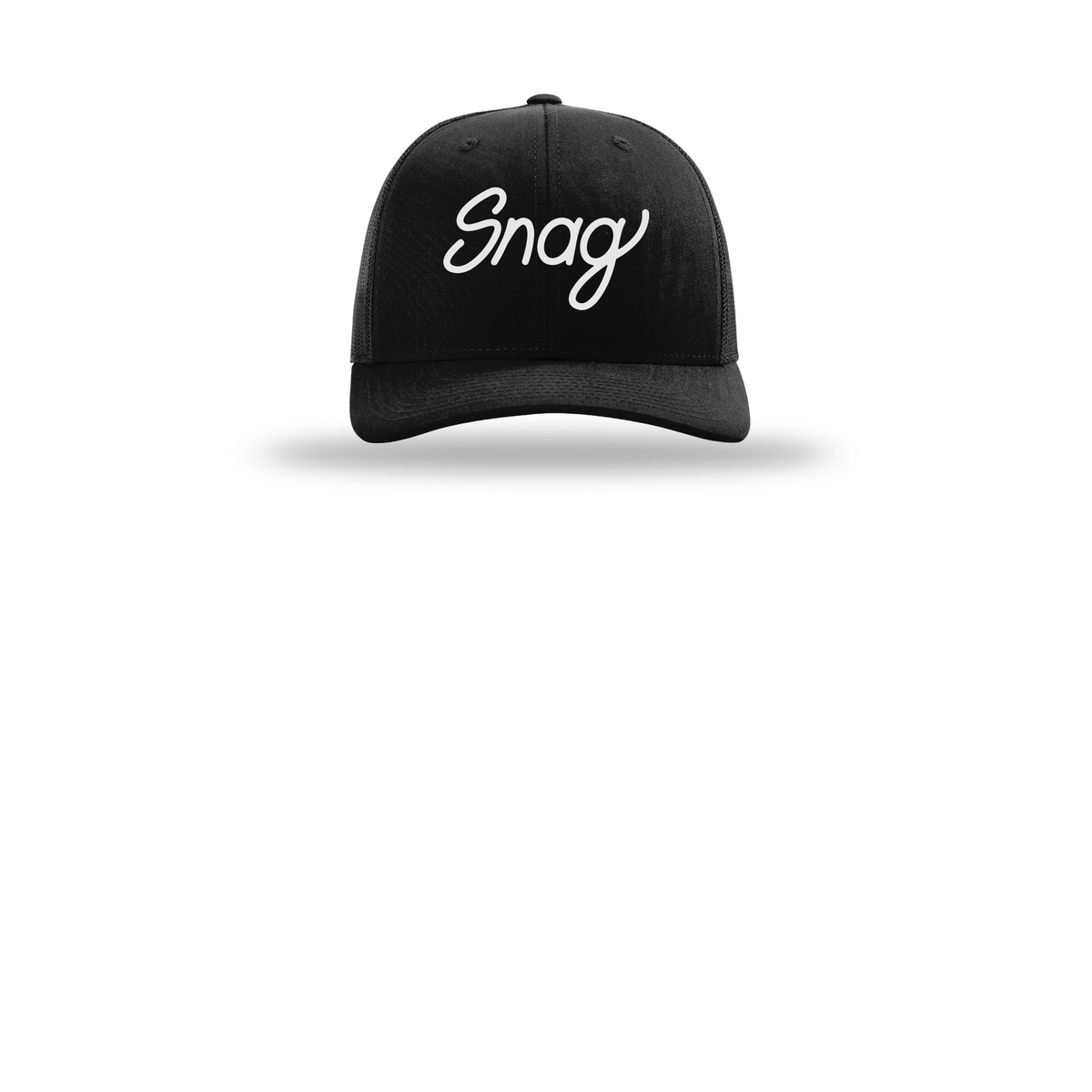 snagdelivery-richardson-trucker-cap-embroidery-capfront-R112-black-flat-front