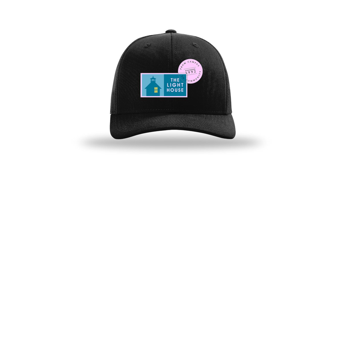lhcampus-richardson-trucker-cap-embroidery-capfront-R112-black-flat-front