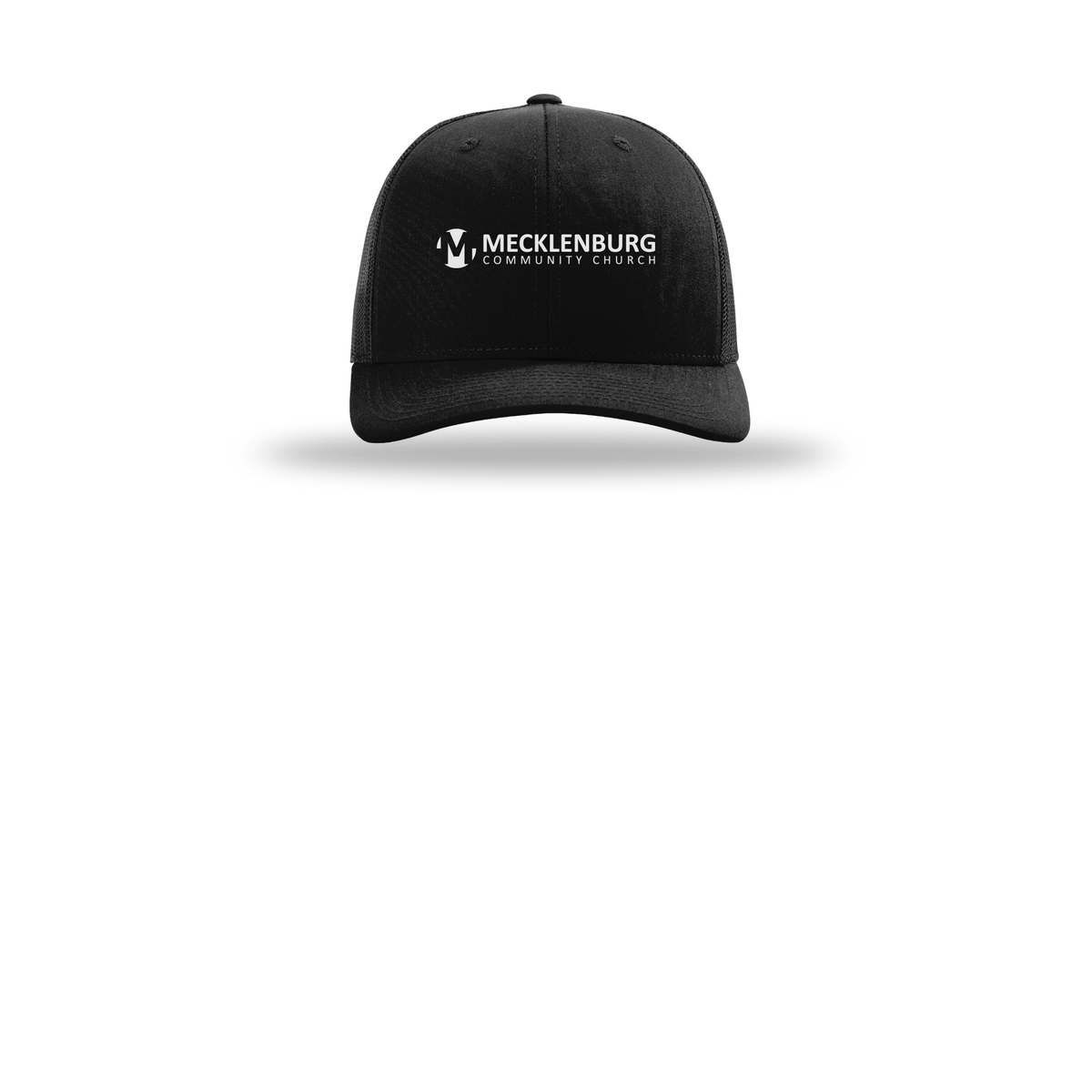 mecklenburg-richardson-trucker-cap-embroidery-capfront-R112-black-flat-front