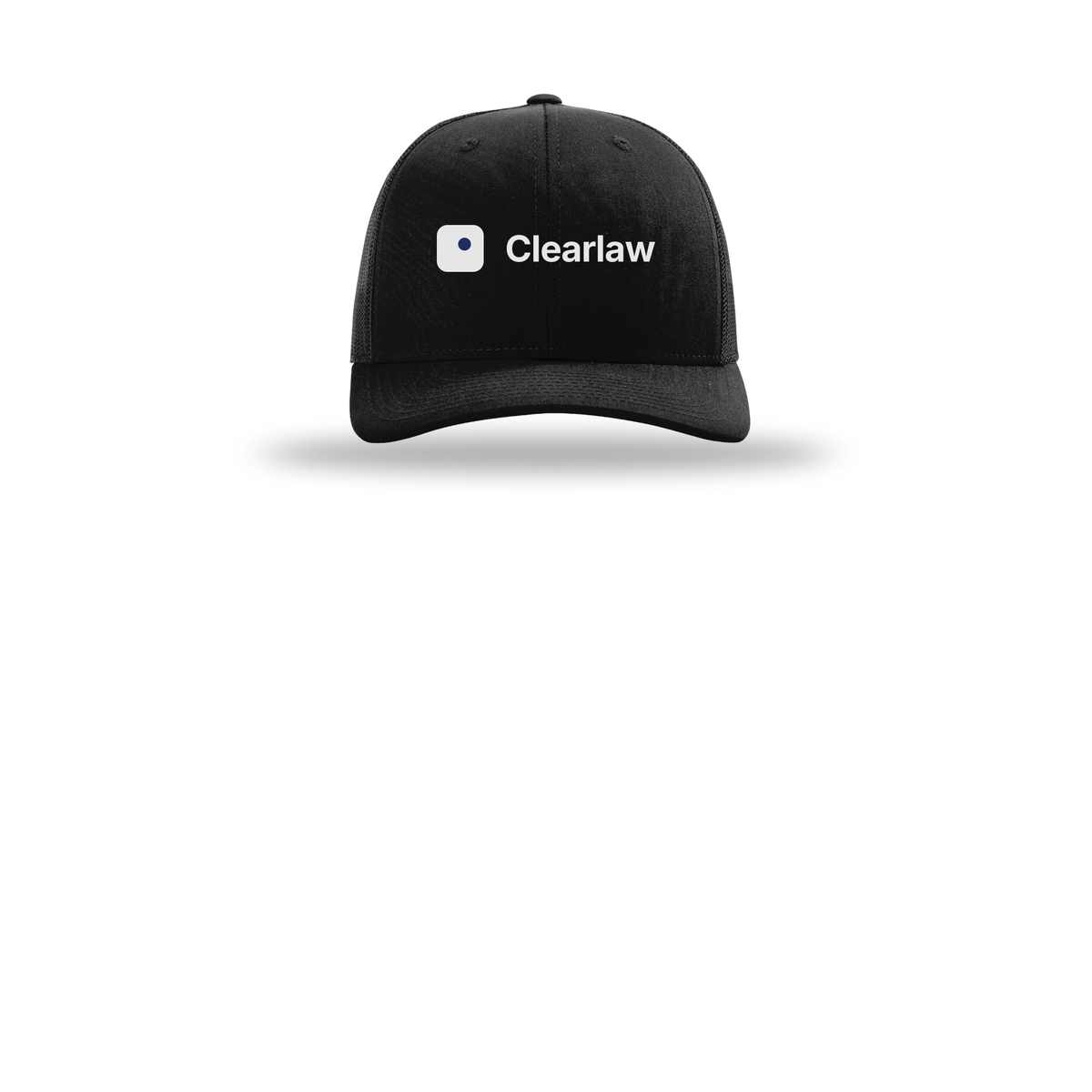 clearlaw-richardson-trucker-cap-embroidery-capfront-R112-black-flat-front