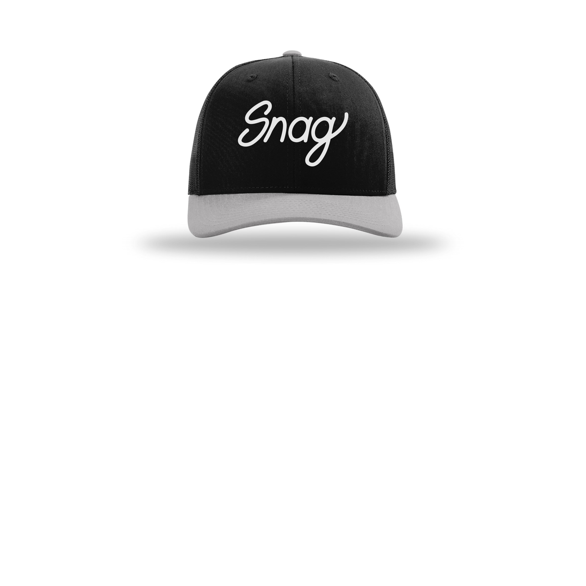 snagdelivery-richardson-trucker-cap-embroidery-capfront-R112-blackblacklightgrey-flat-front