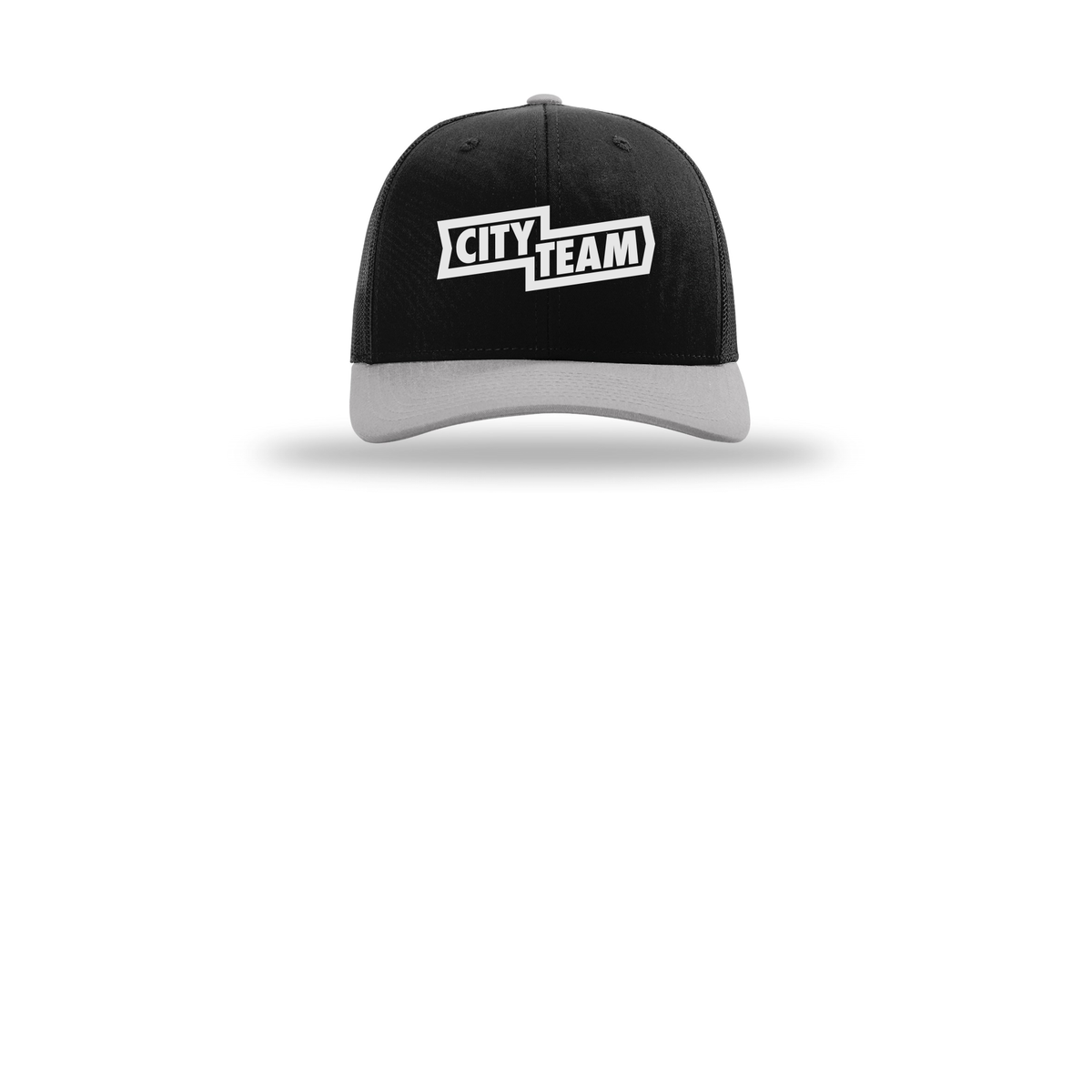 cityteam-richardson-trucker-cap-embroidery-capfront-R112-blackblacklightgrey-flat-front