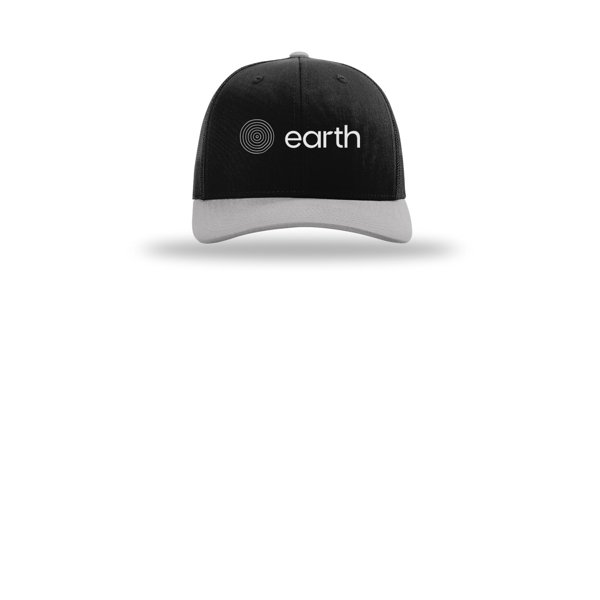 earthfuneral-richardson-trucker-cap-embroidery-capfront-R112-blackblacklightgrey-flat-front
