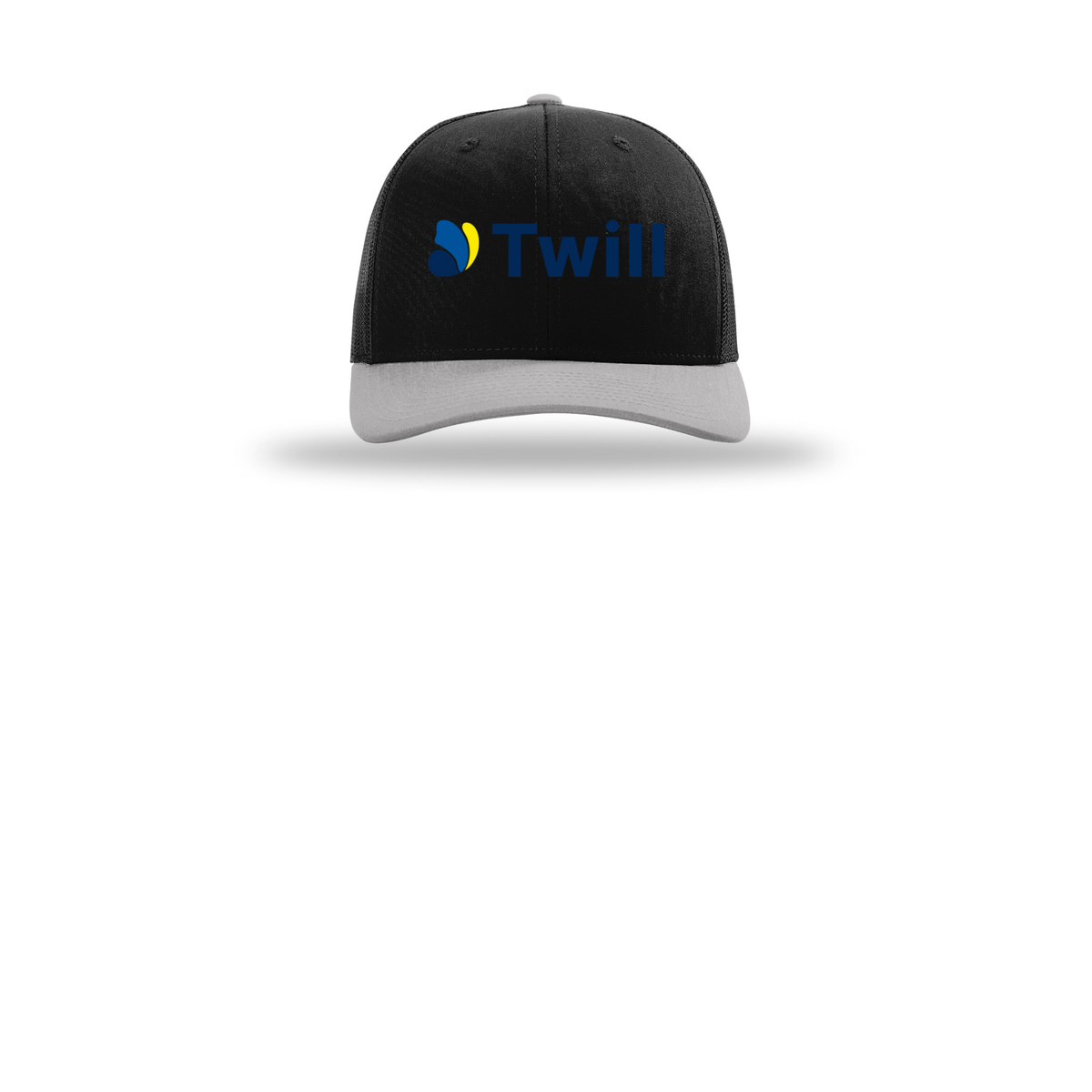 withtwill-richardson-trucker-cap-embroidery-capfront-R112-blackblacklightgrey-flat-front