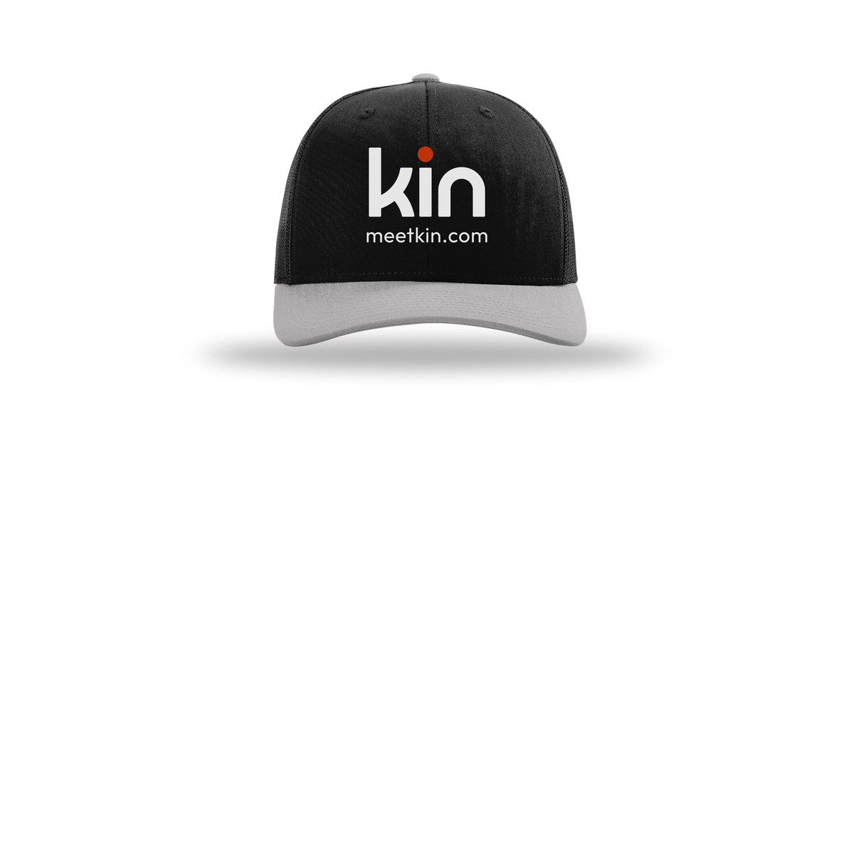 kin-richardson-trucker-cap-embroidery-capfront-R112-blackblacklightgrey-flat-front