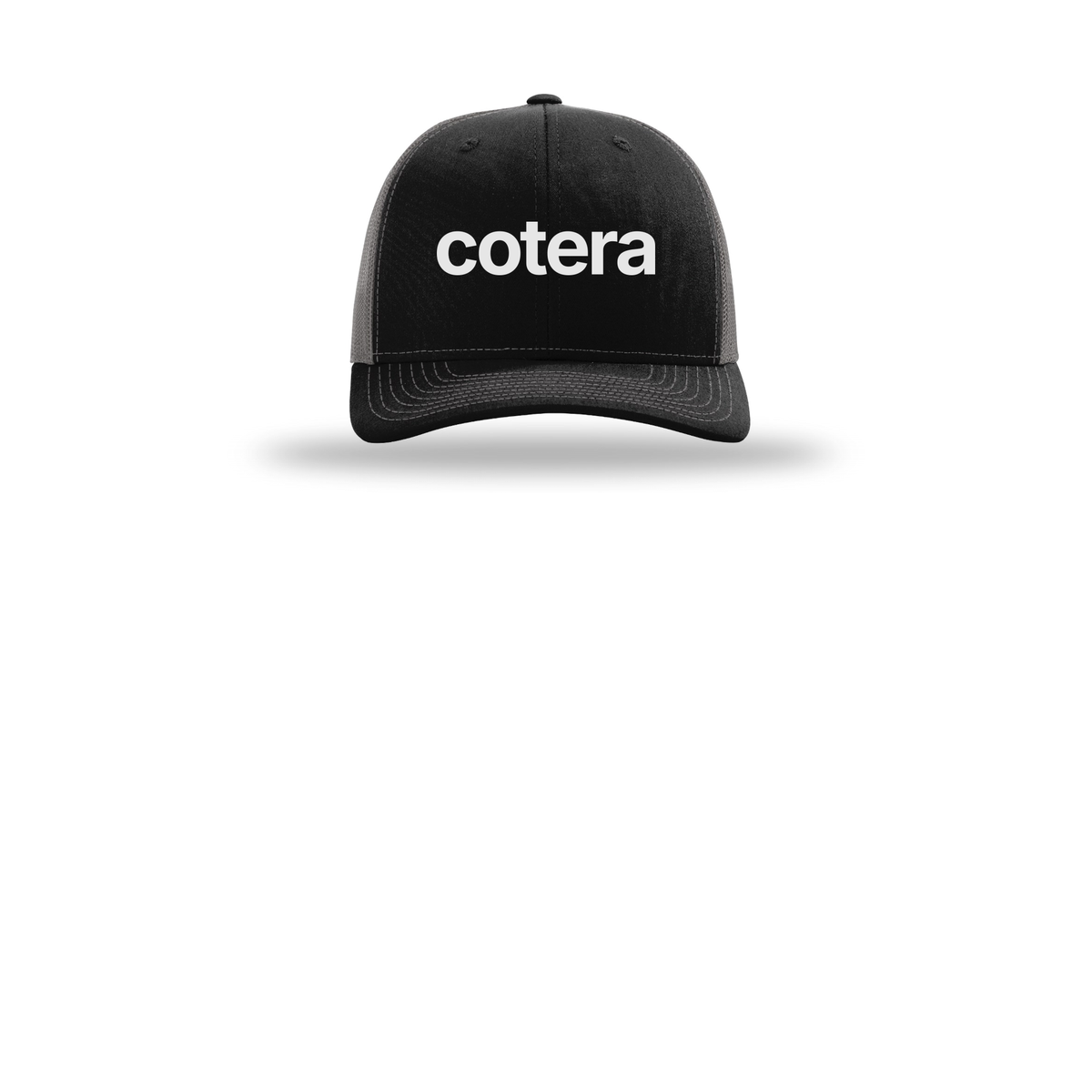cotera-richardson-trucker-cap-embroidery-capfront-R112-blackcharcoal-flat-front