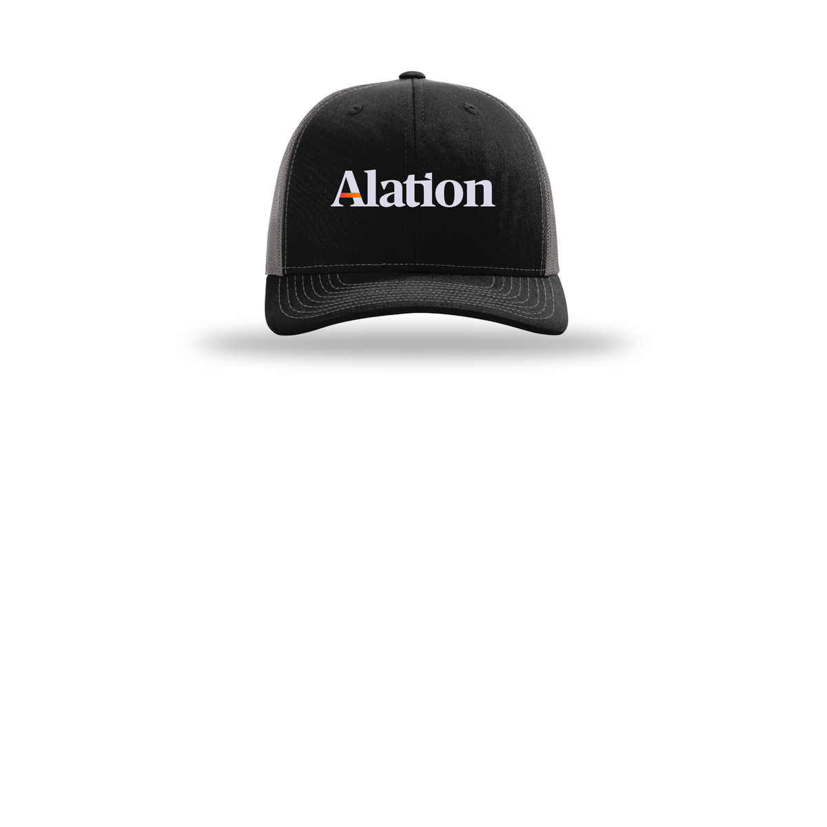 alation-richardson-trucker-cap-embroidery-capfront-R112-blackcharcoal-flat-front