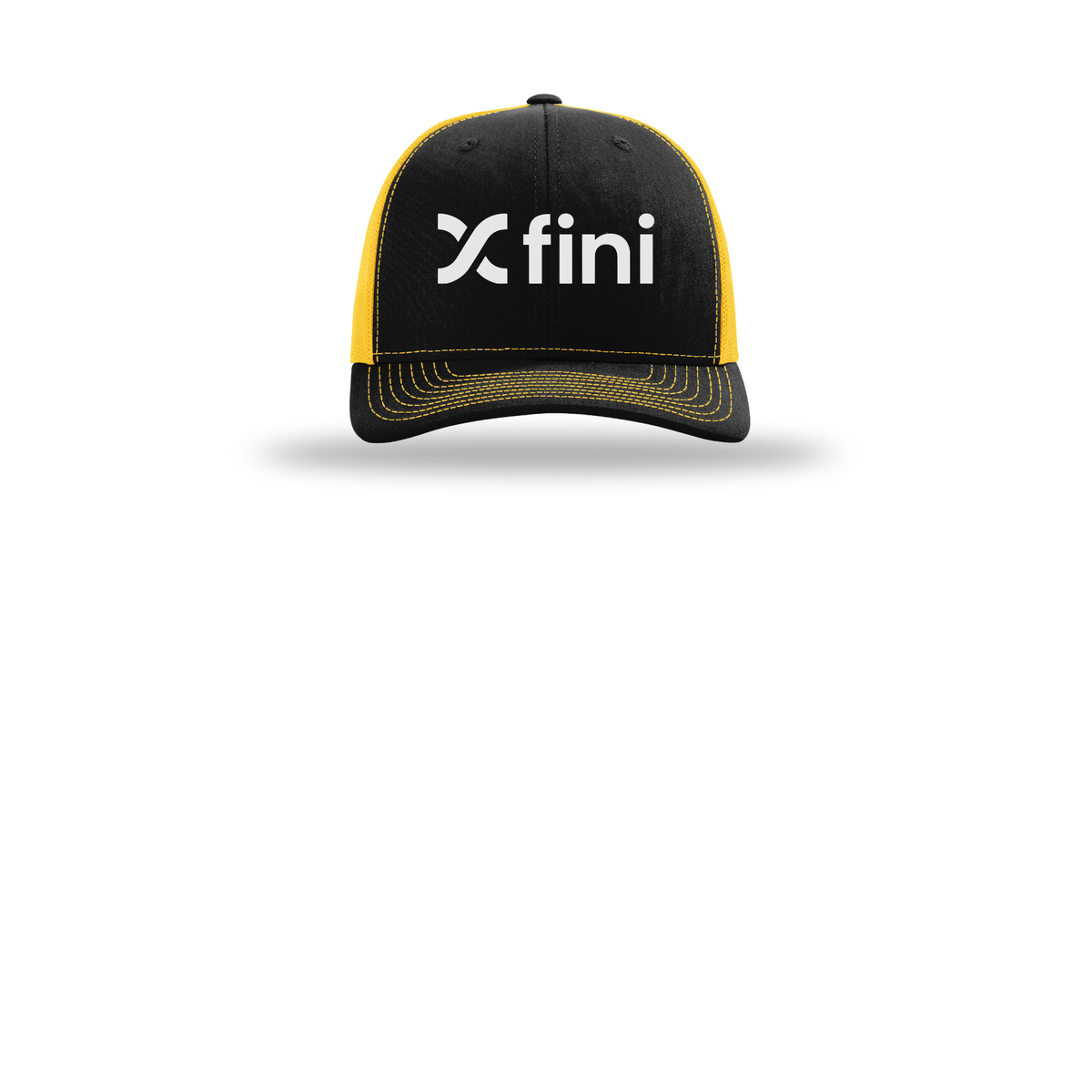 usefini-richardson-trucker-cap-embroidery-capfront-R112-blackgold-flat-front