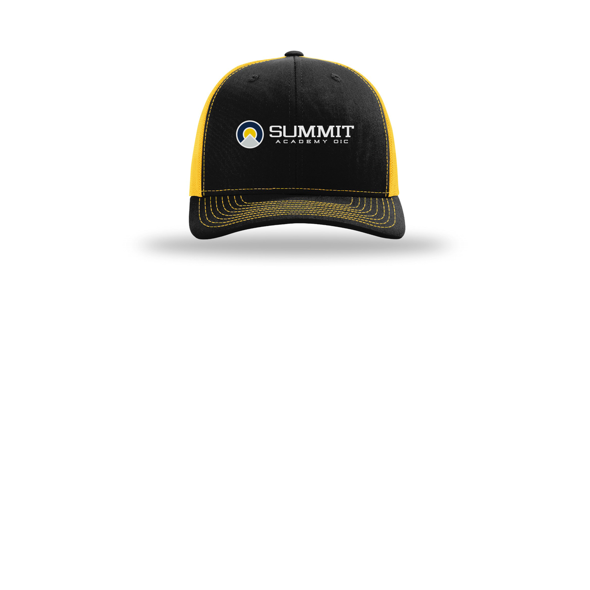 saoic-richardson-trucker-cap-embroidery-capfront-R112-blackgold-flat-front
