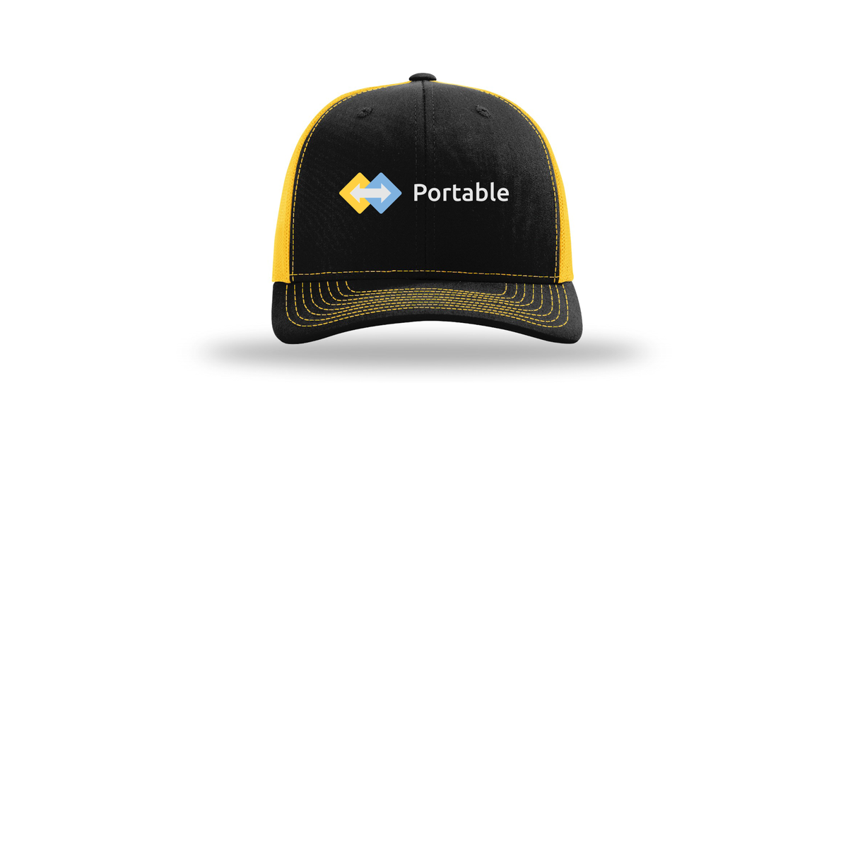 portable-richardson-trucker-cap-embroidery-capfront-R112-blackgold-flat-front