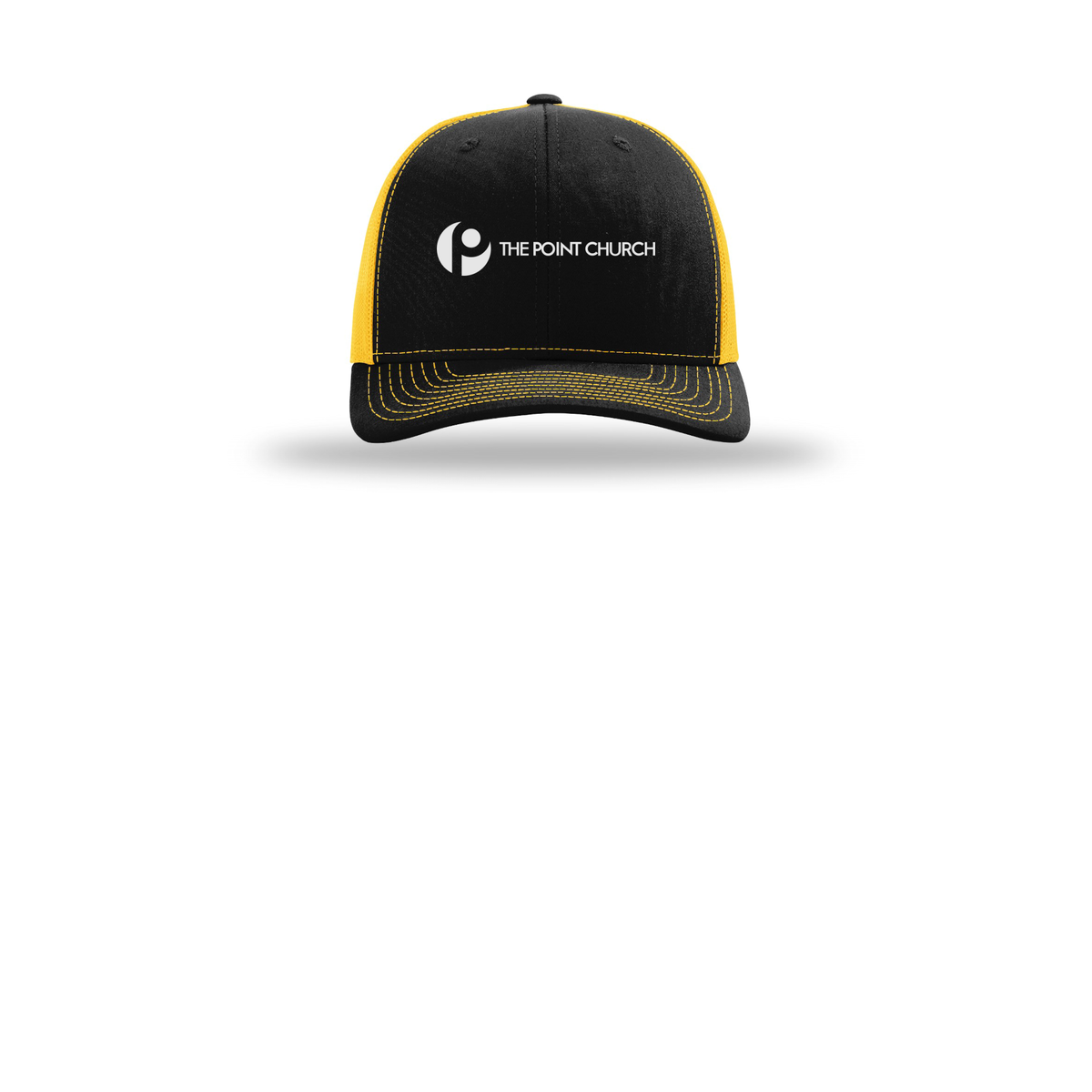 thepointva-richardson-trucker-cap-embroidery-capfront-R112-blackgold-flat-front