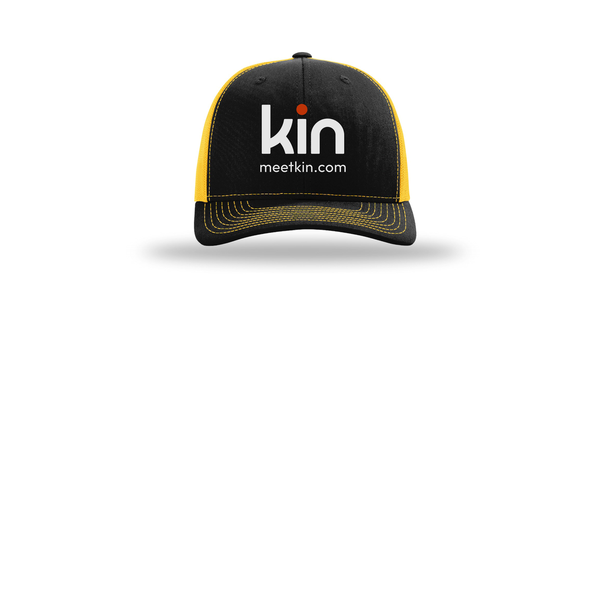 kin-richardson-trucker-cap-embroidery-capfront-R112-blackgold-flat-front