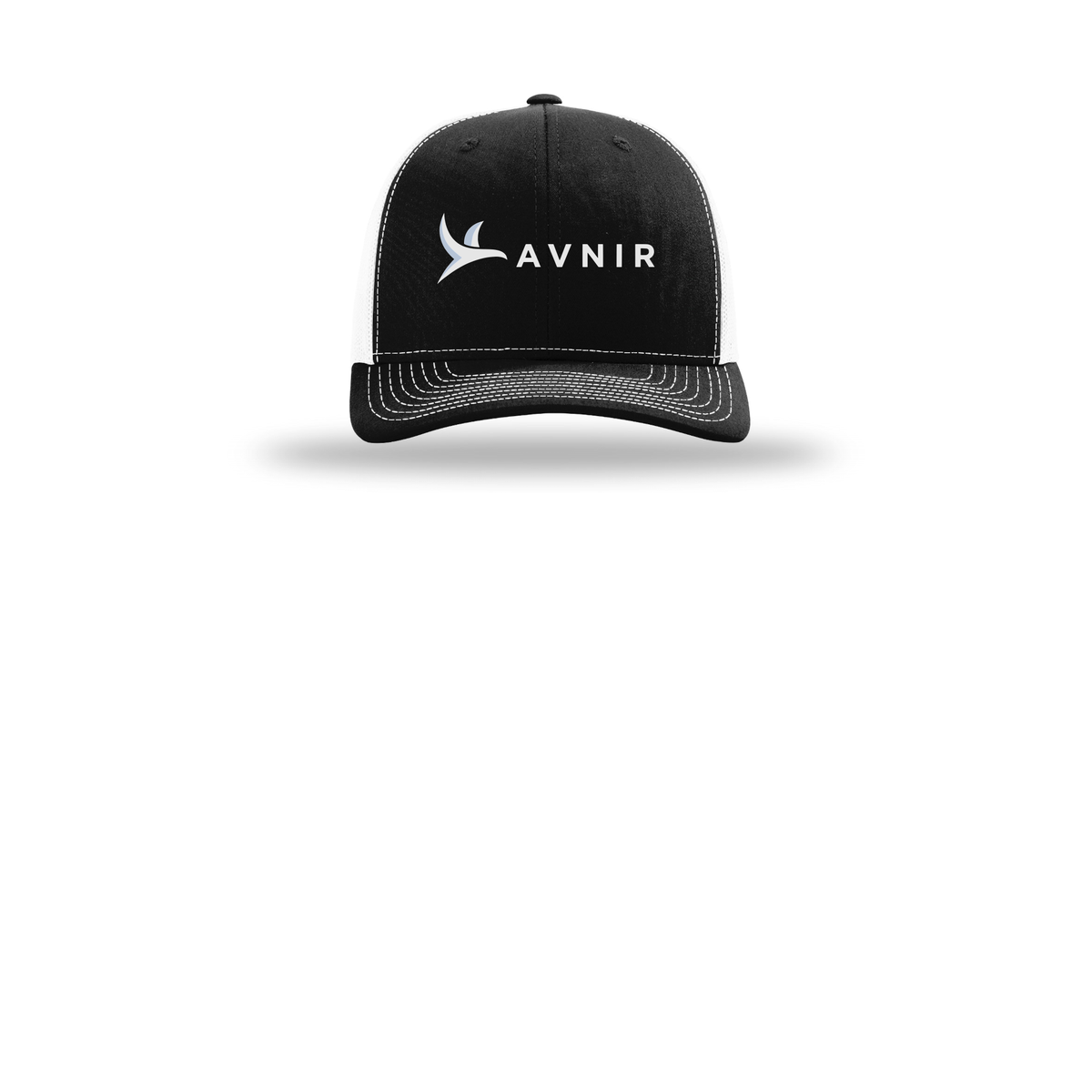 avnir-richardson-trucker-cap-embroidery-capfront-R112-blackwhite-flat-front