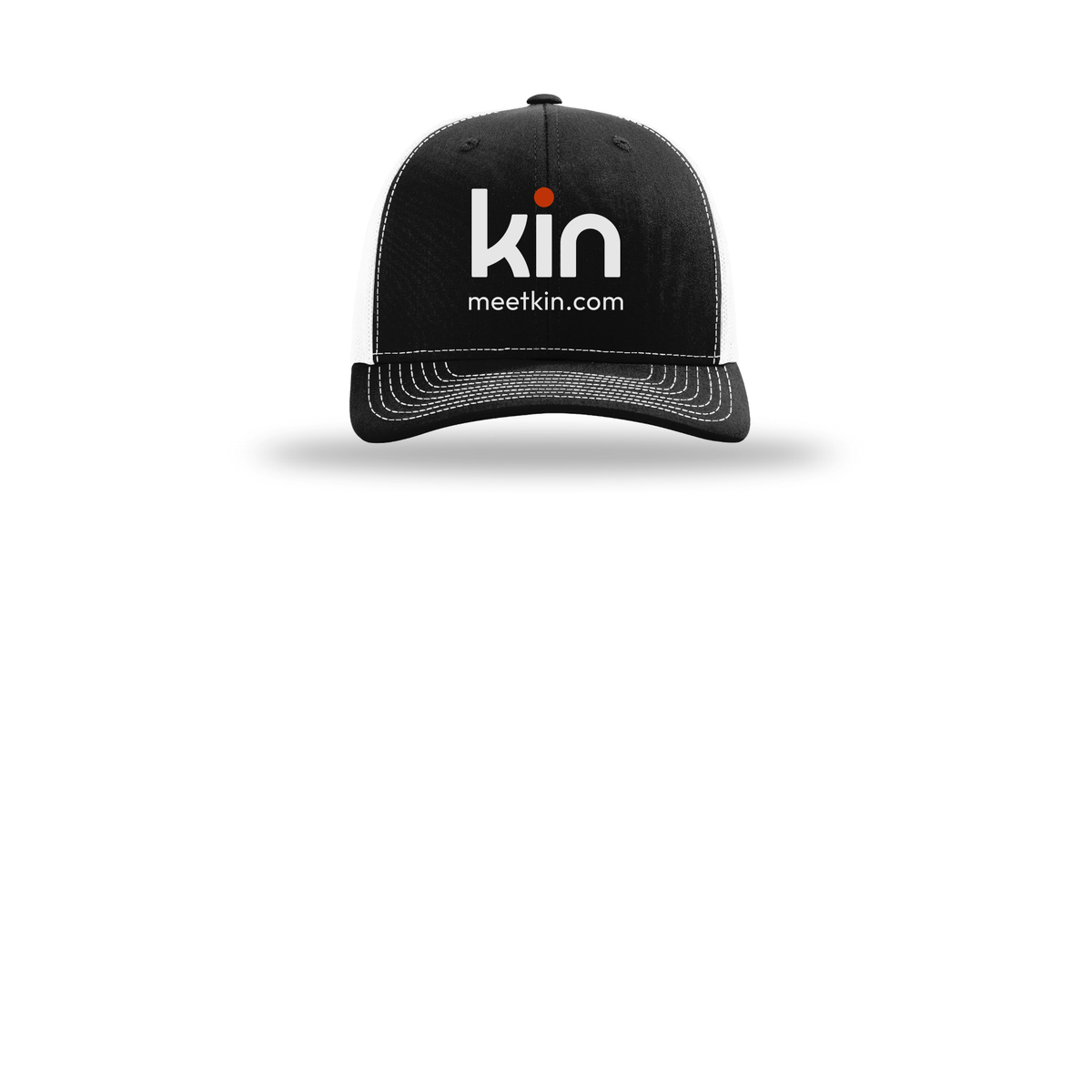 kin-richardson-trucker-cap-embroidery-capfront-R112-blackwhite-flat-front