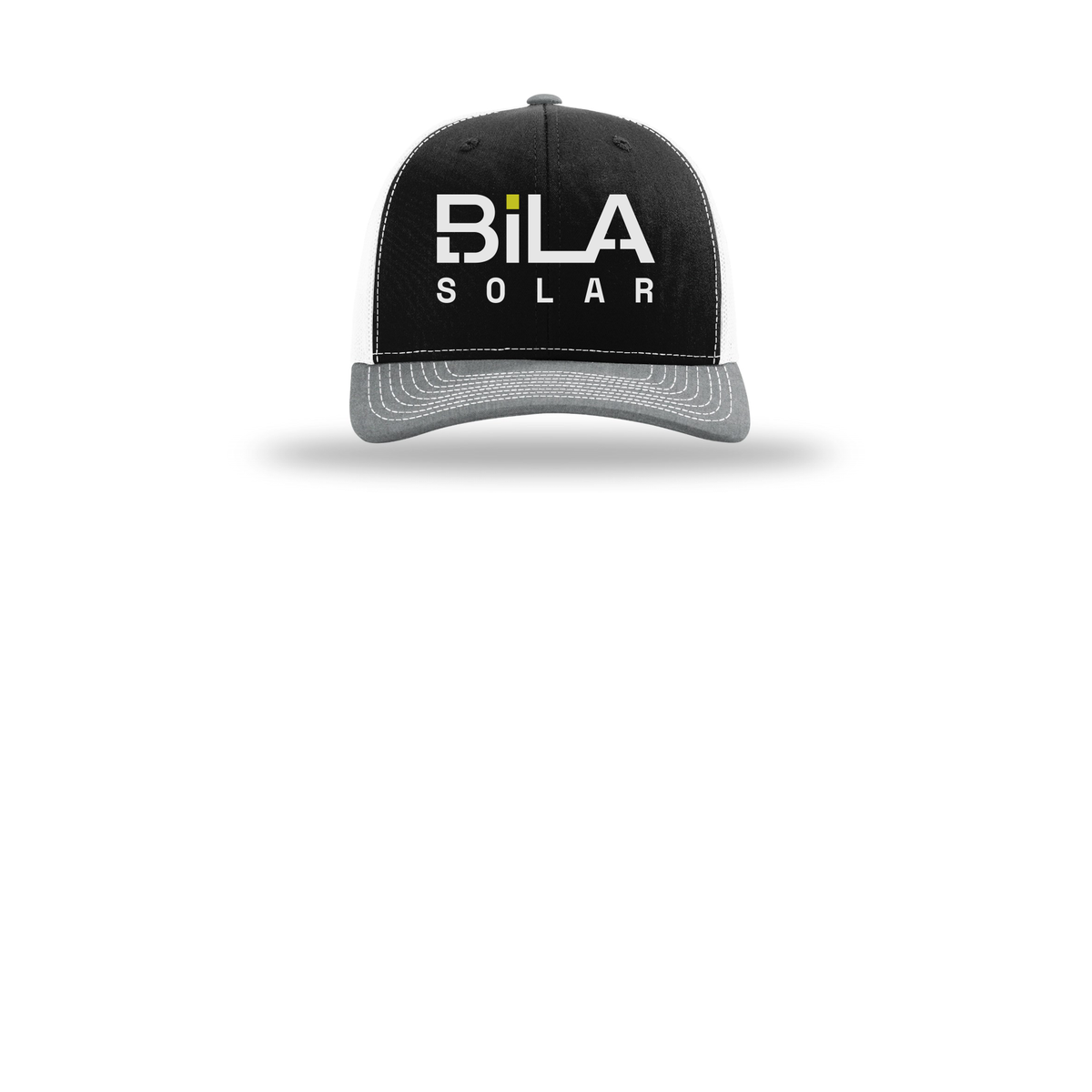 bilasolar-richardson-trucker-cap-embroidery-capfront-R112-blackwhiteheathergrey-flat-front