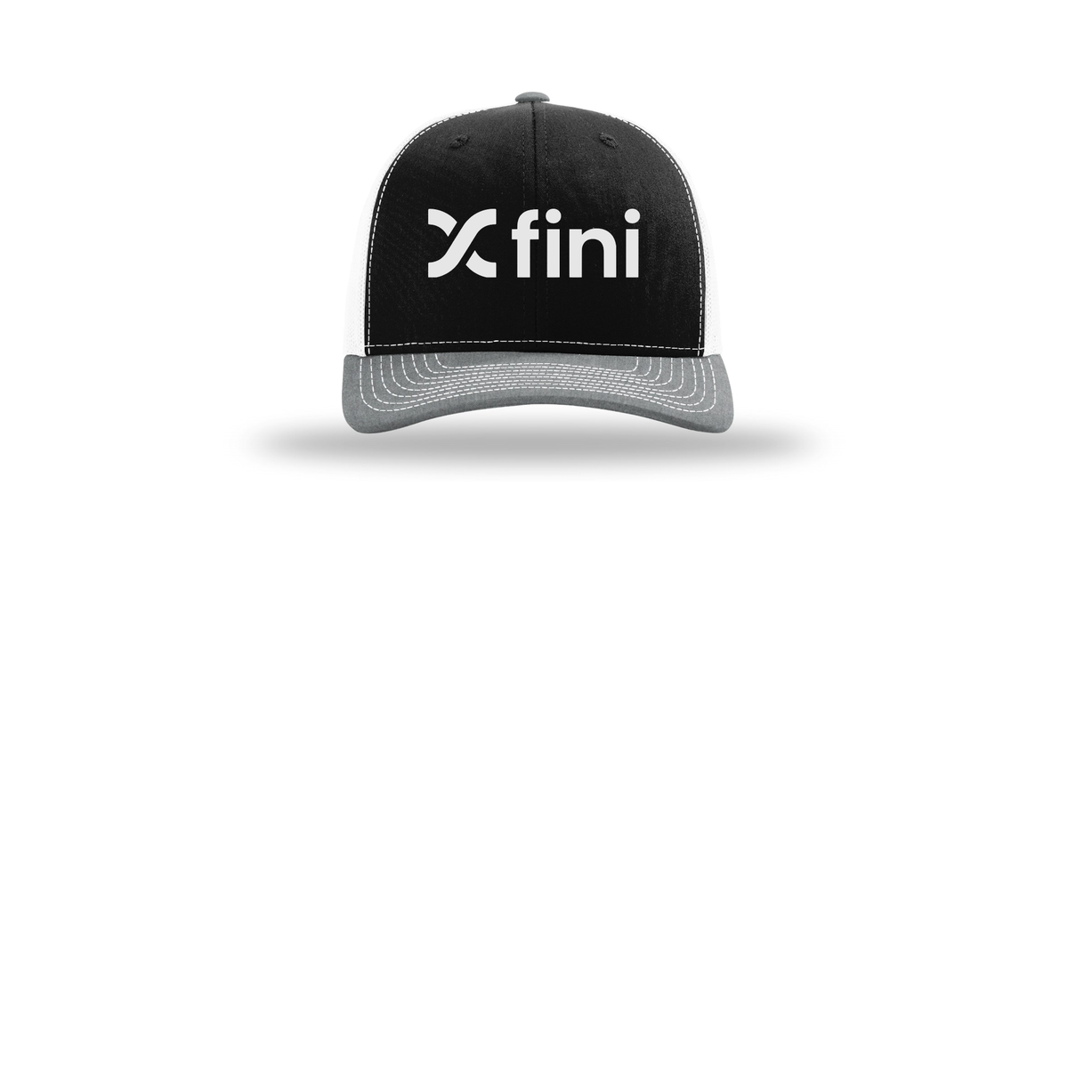 usefini-richardson-trucker-cap-embroidery-capfront-R112-blackwhiteheathergrey-flat-front