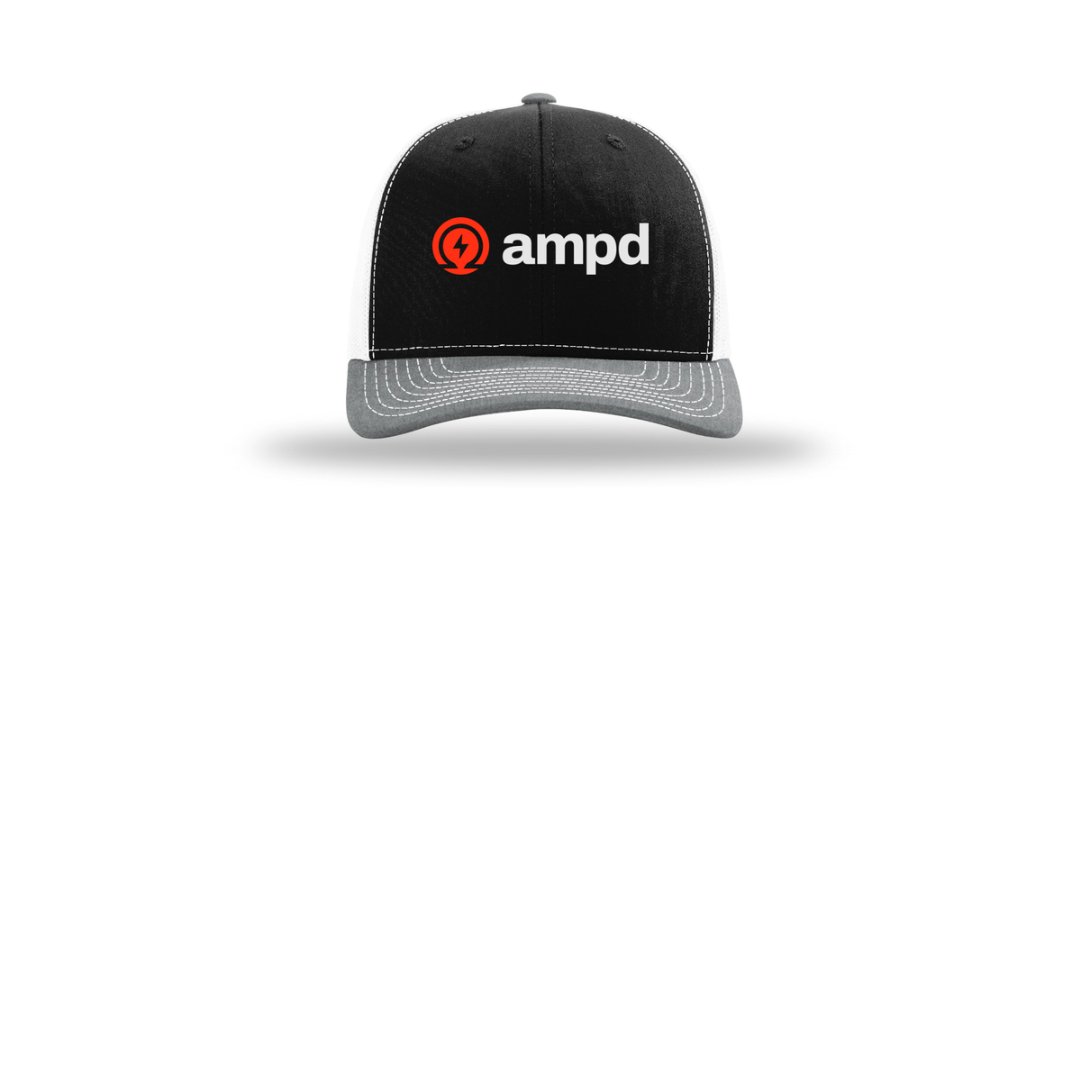 ampd-richardson-trucker-cap-embroidery-capfront-R112-blackwhiteheathergrey-flat-front