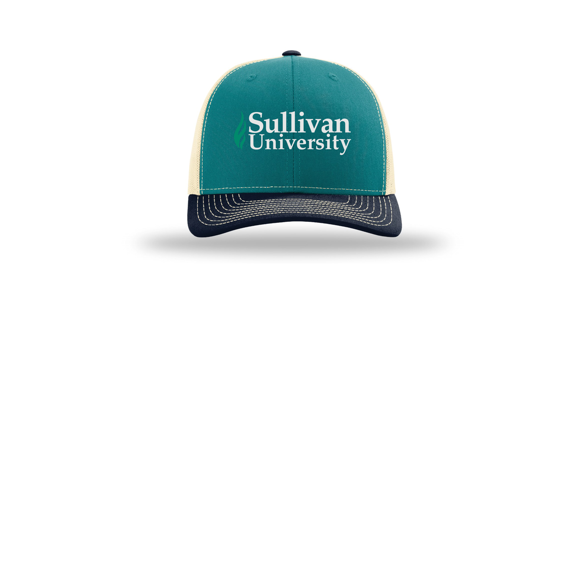 sullivan-richardson-trucker-cap-embroidery-capfront-R112-bluetealbirchnavy-flat-front