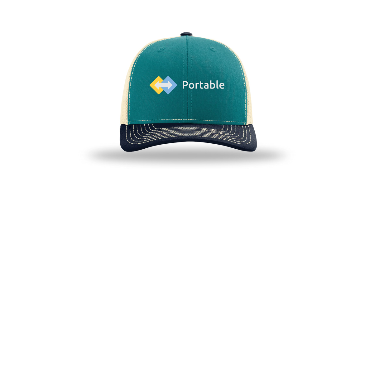 portable-richardson-trucker-cap-embroidery-capfront-R112-bluetealbirchnavy-flat-front