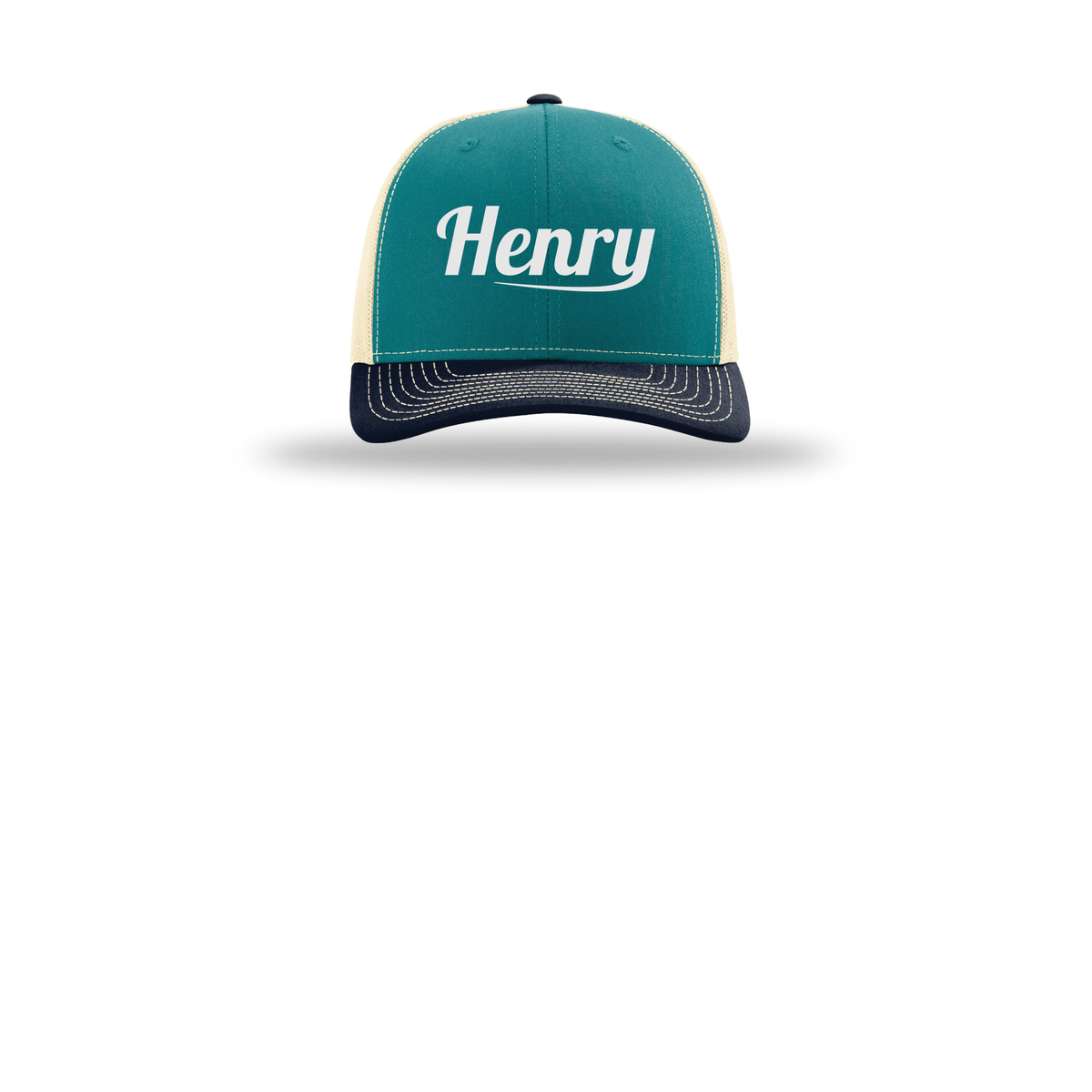 henrymeds-richardson-trucker-cap-embroidery-capfront-R112-bluetealbirchnavy-flat-front