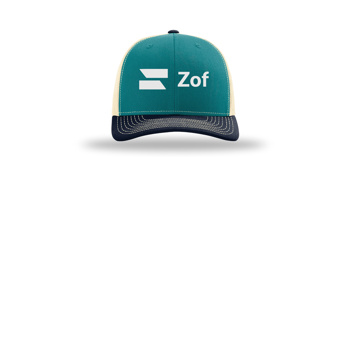 zof-richardson-trucker-cap-embroidery-capfront-R112-bluetealbirchnavy-flat-front