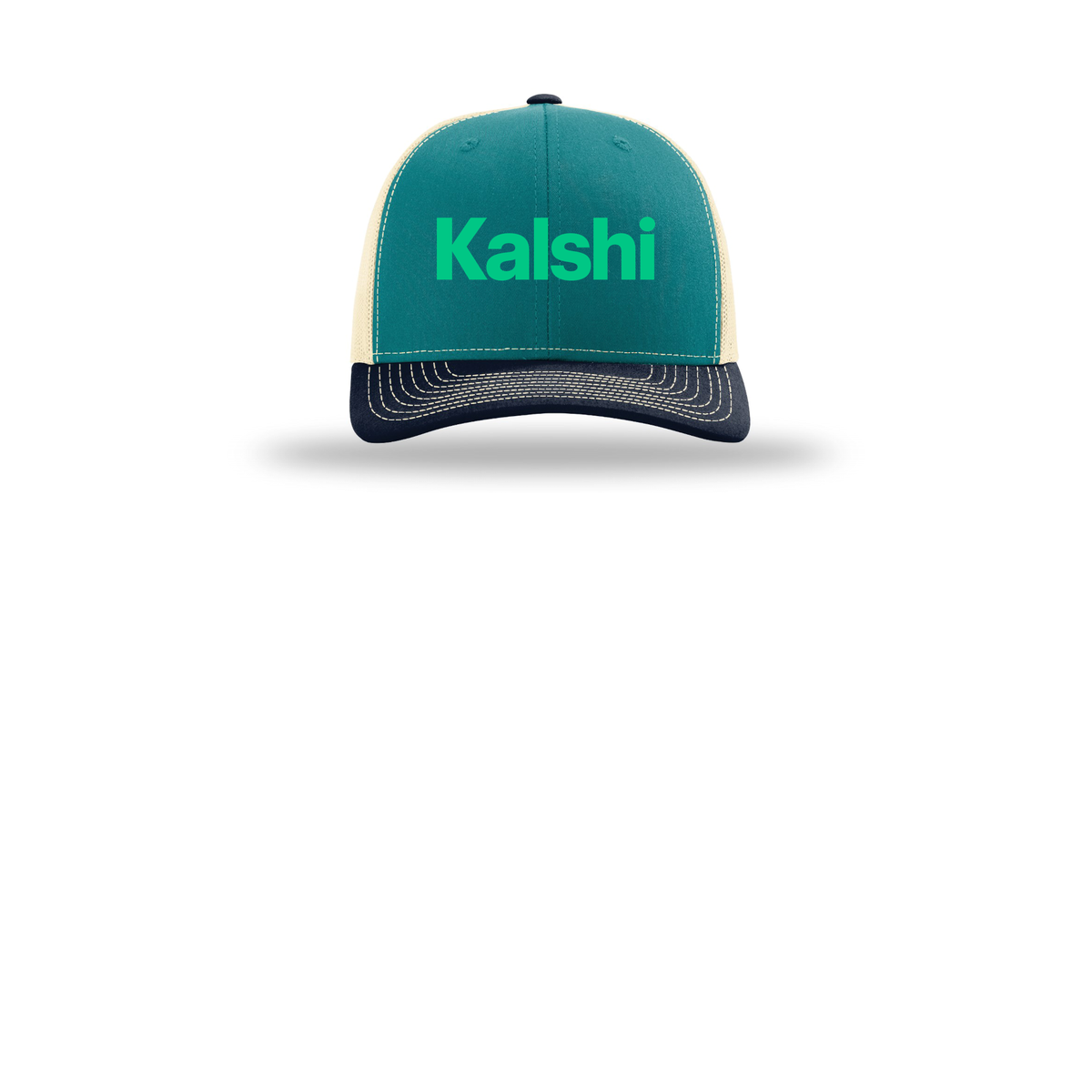 kalshi-richardson-trucker-cap-embroidery-capfront-R112-bluetealbirchnavy-flat-front