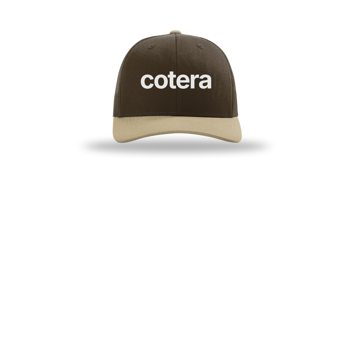 cotera-richardson-trucker-cap-embroidery-capfront-R112-brownbrownkhaki-flat-front