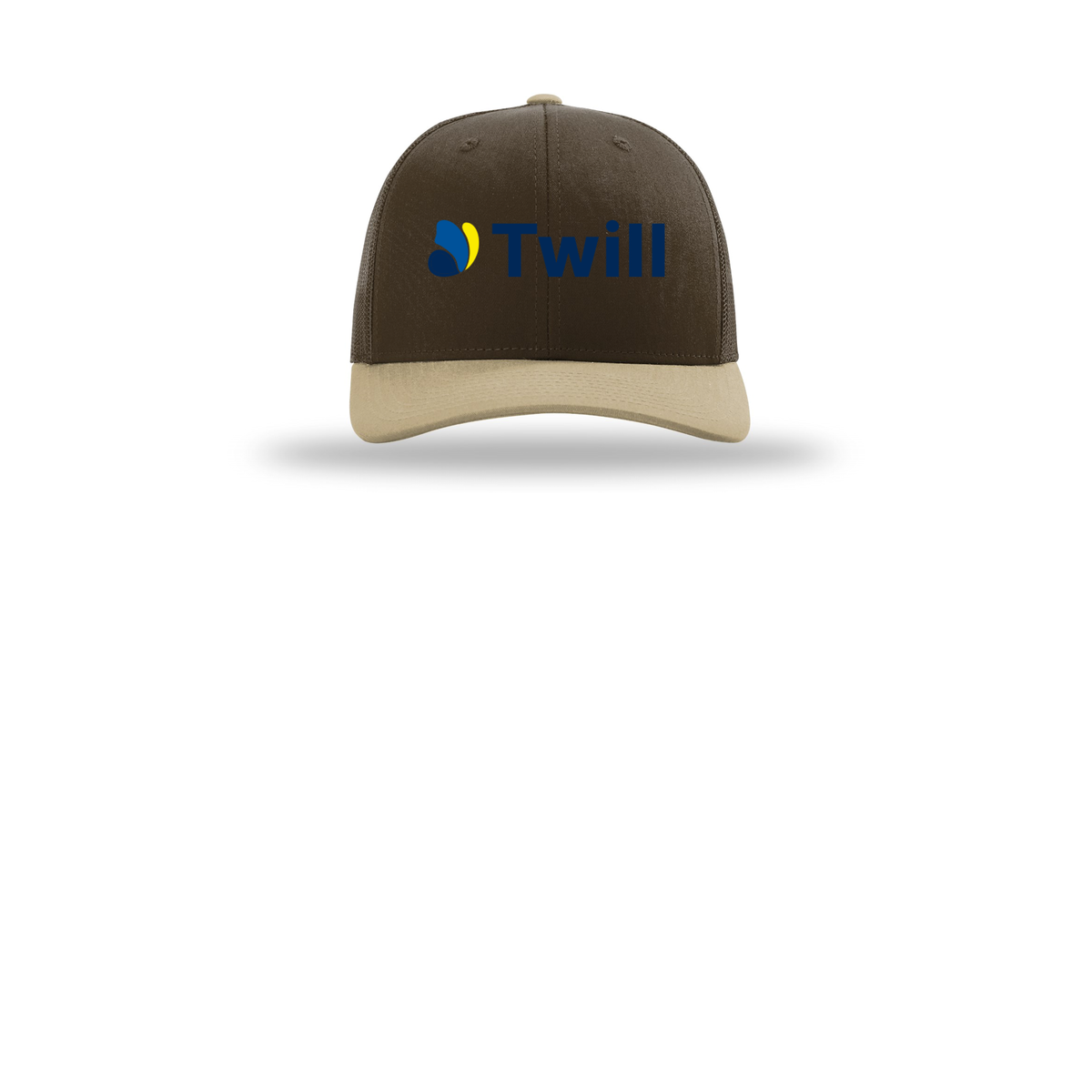 withtwill-richardson-trucker-cap-embroidery-capfront-R112-brownbrownkhaki-flat-front