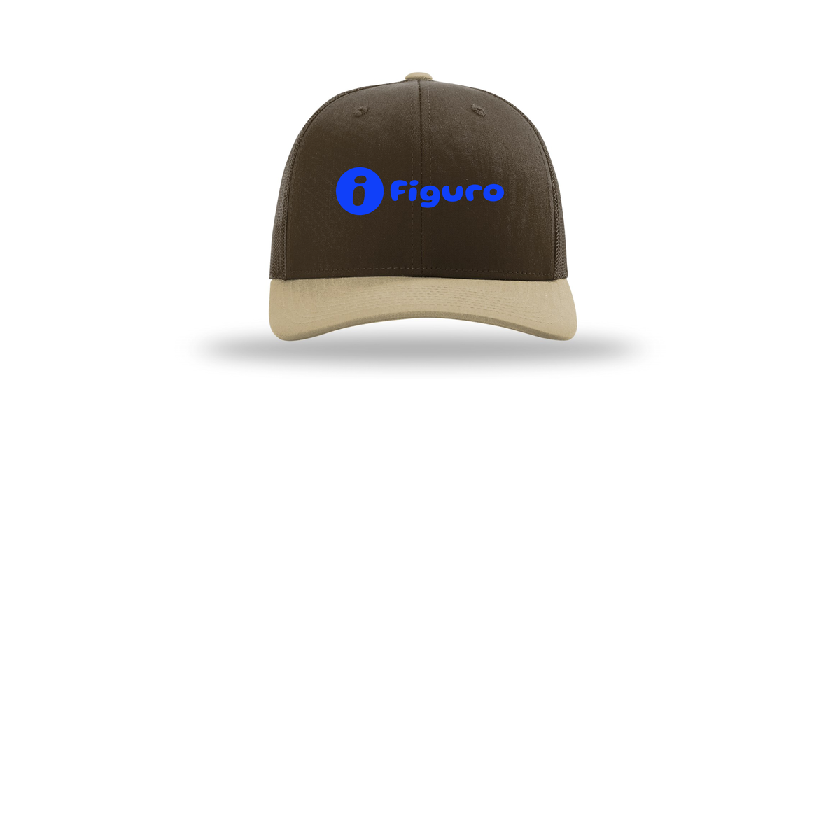 getfiguro-richardson-trucker-cap-embroidery-capfront-R112-brownbrownkhaki-flat-front