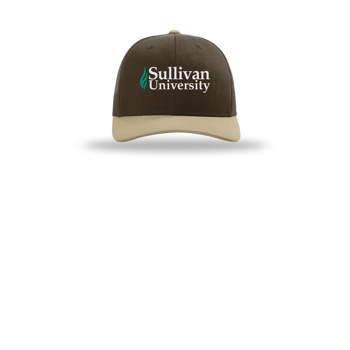 sullivan-richardson-trucker-cap-embroidery-capfront-R112-brownbrownkhaki-flat-front