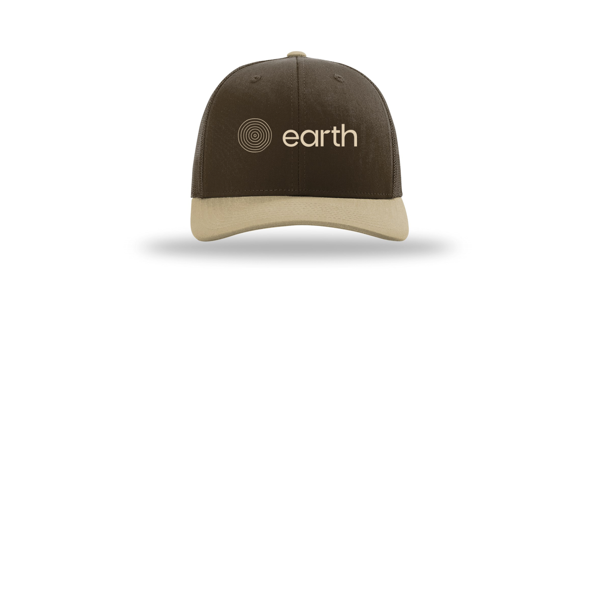 earthfuneral-richardson-trucker-cap-embroidery-capfront-R112-brownbrownkhaki-flat-front