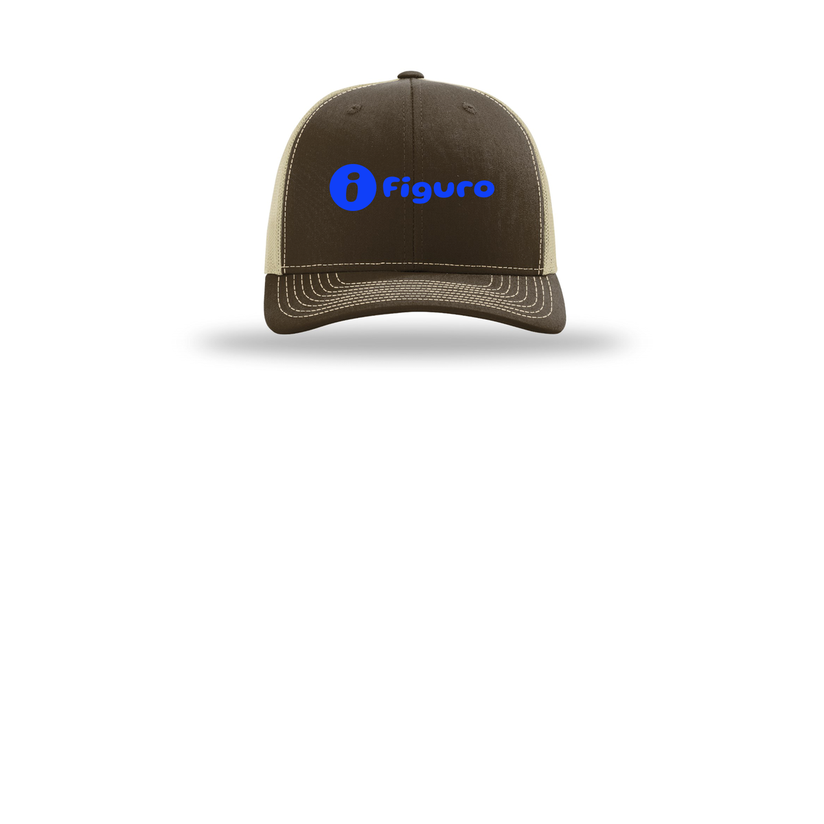 getfiguro-richardson-trucker-cap-embroidery-capfront-R112-brownkhaki-flat-front