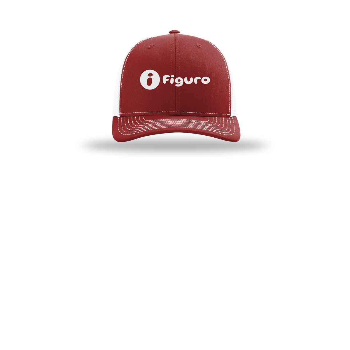 getfiguro-richardson-trucker-cap-embroidery-capfront-R112-cardinalwhite-flat-front