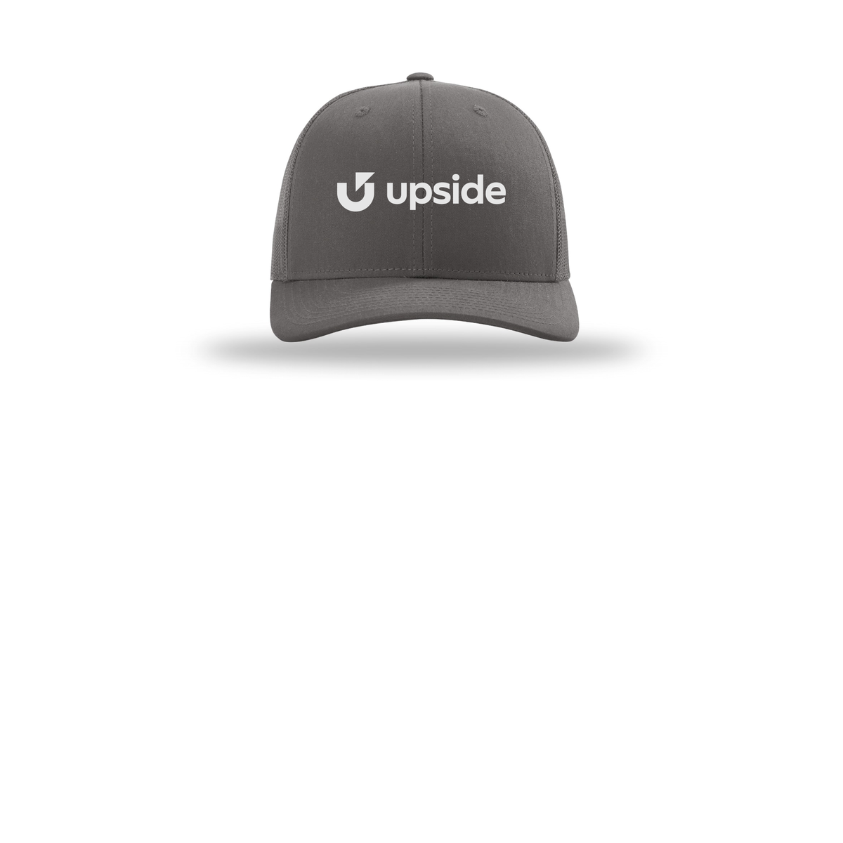 upside-richardson-trucker-cap-embroidery-capfront-R112-charcoal-flat-front