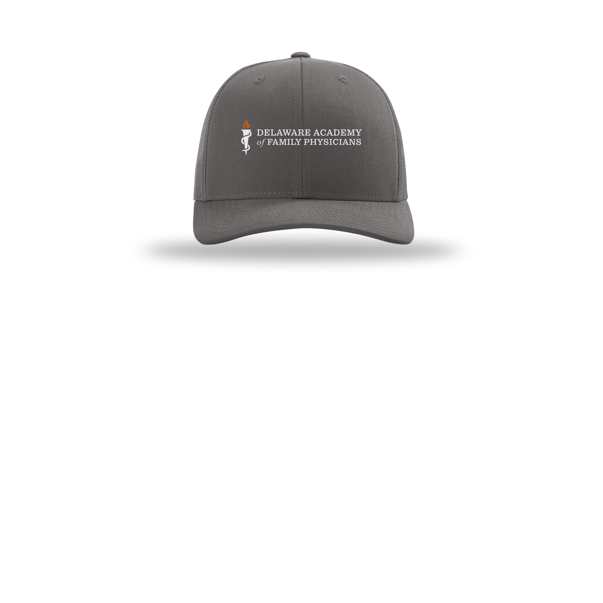 delfamdoc-richardson-trucker-cap-embroidery-capfront-R112-charcoal-flat-front