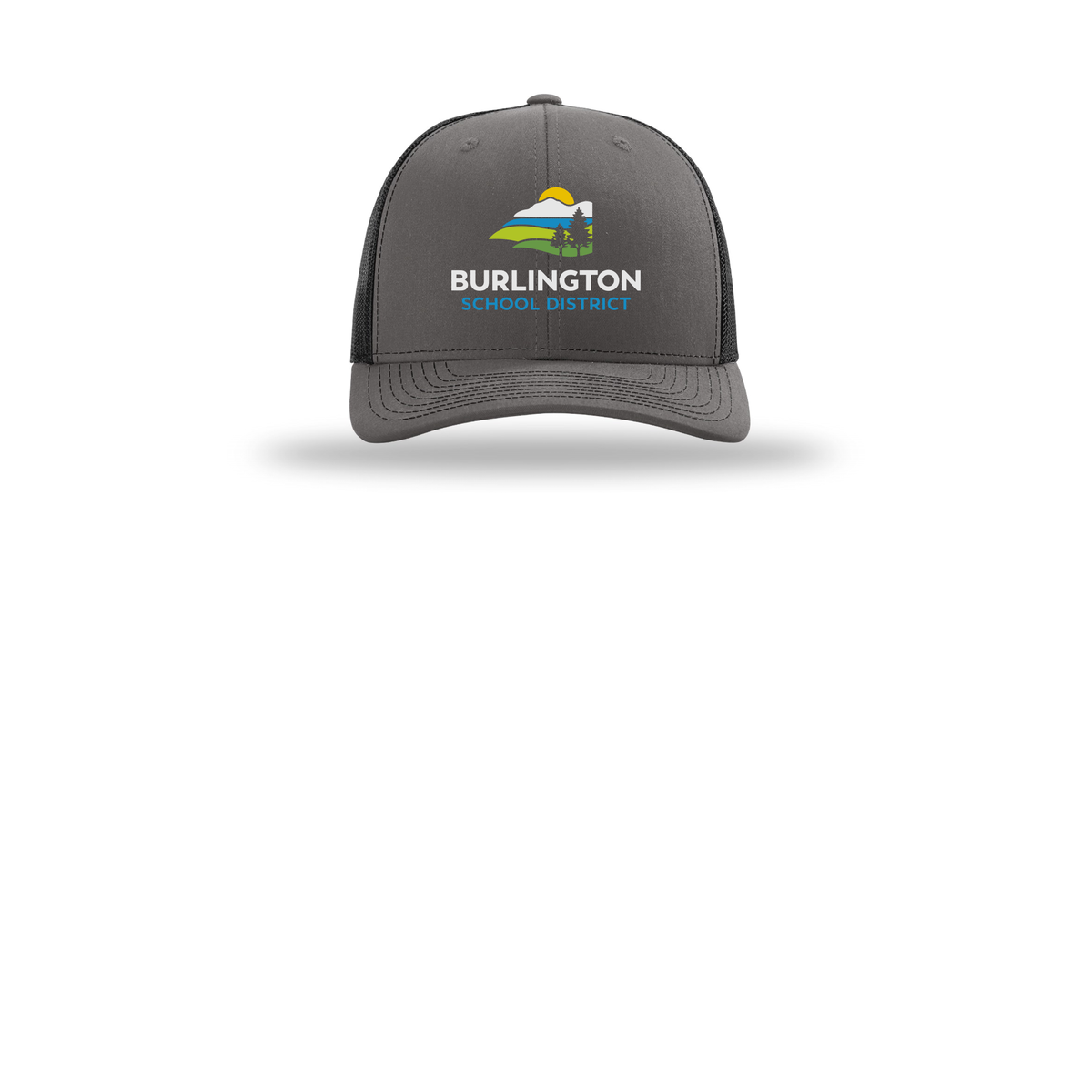 bsdvt-richardson-trucker-cap-embroidery-capfront-R112-charcoalblack-flat-front