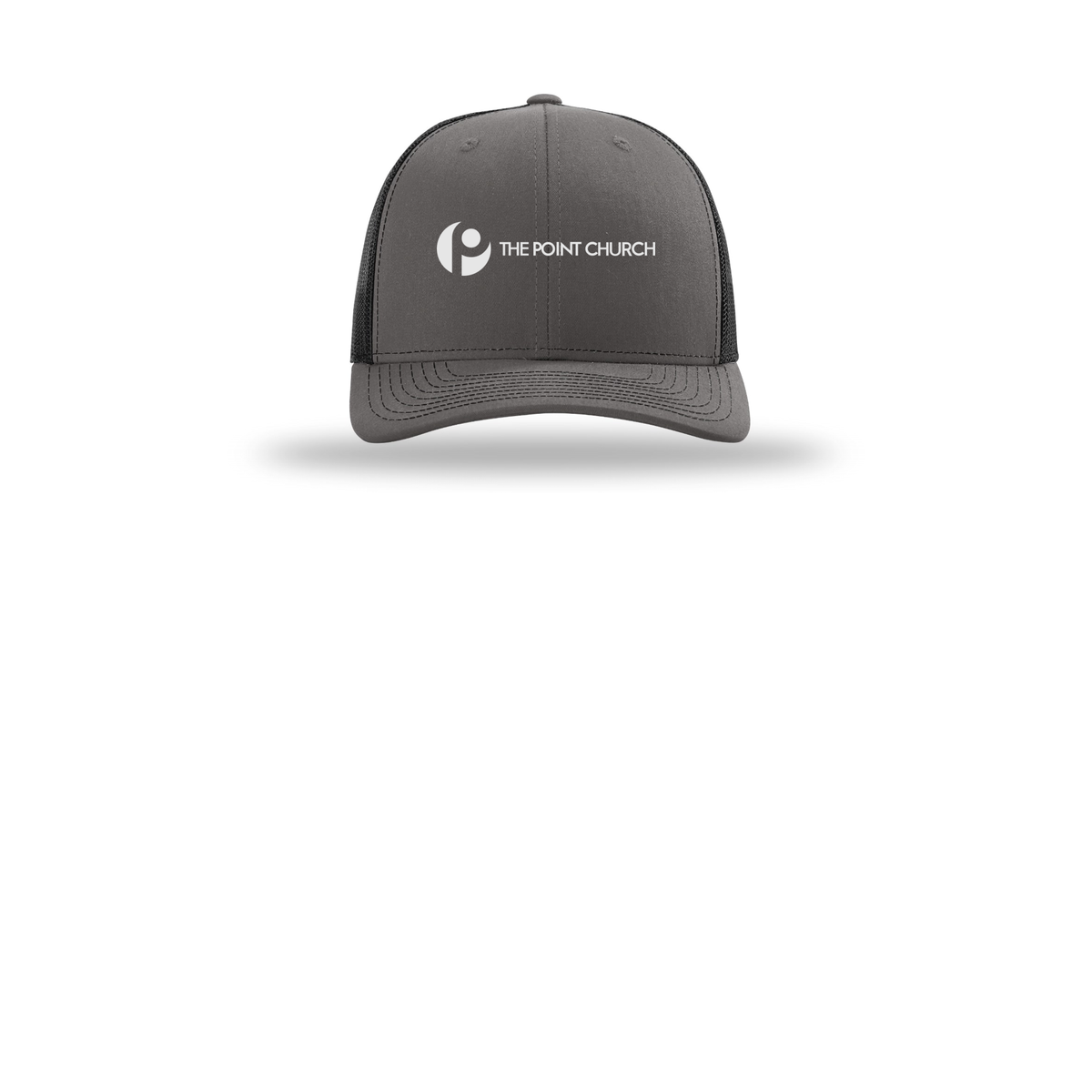 thepointva-richardson-trucker-cap-embroidery-capfront-R112-charcoalblack-flat-front