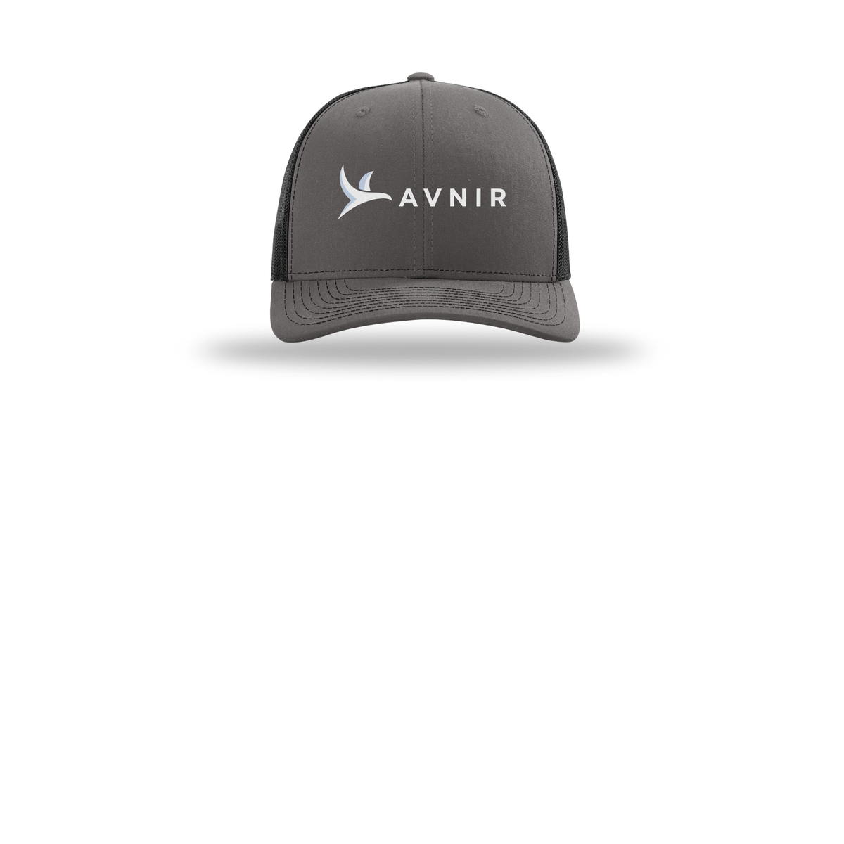 avnir-richardson-trucker-cap-embroidery-capfront-R112-charcoalblack-flat-front
