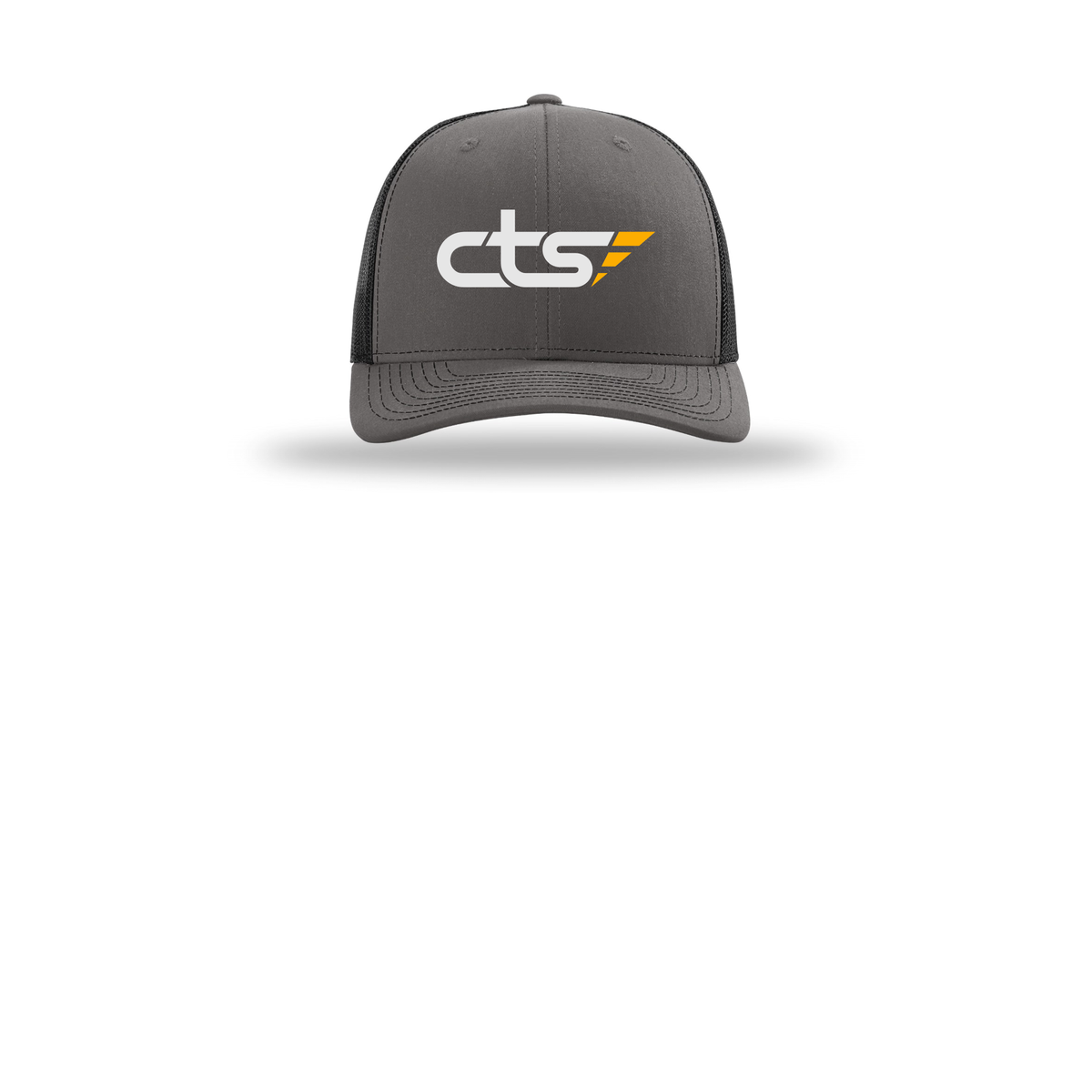 cts1-richardson-trucker-cap-embroidery-capfront-R112-charcoalblack-flat-front