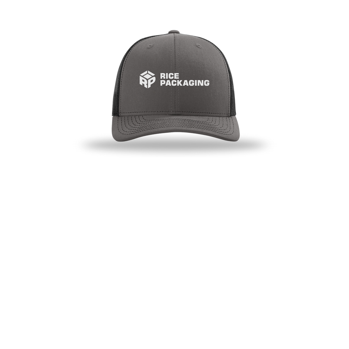 ricepackaging-richardson-trucker-cap-embroidery-capfront-R112-charcoalblack-flat-front